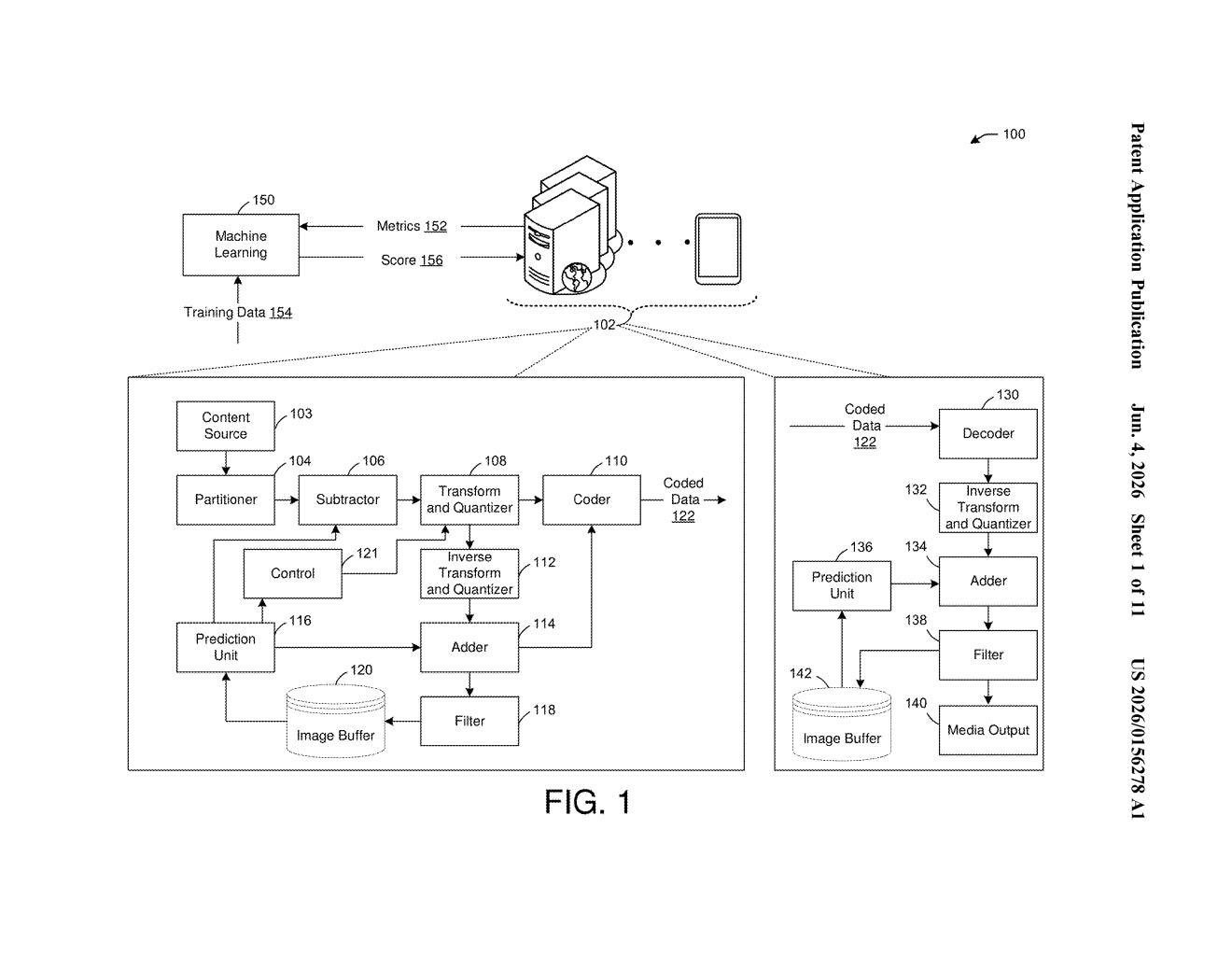 Intel Patent: Real-Time Video Quality Scoring System — figure from US 2026/0156278 A1