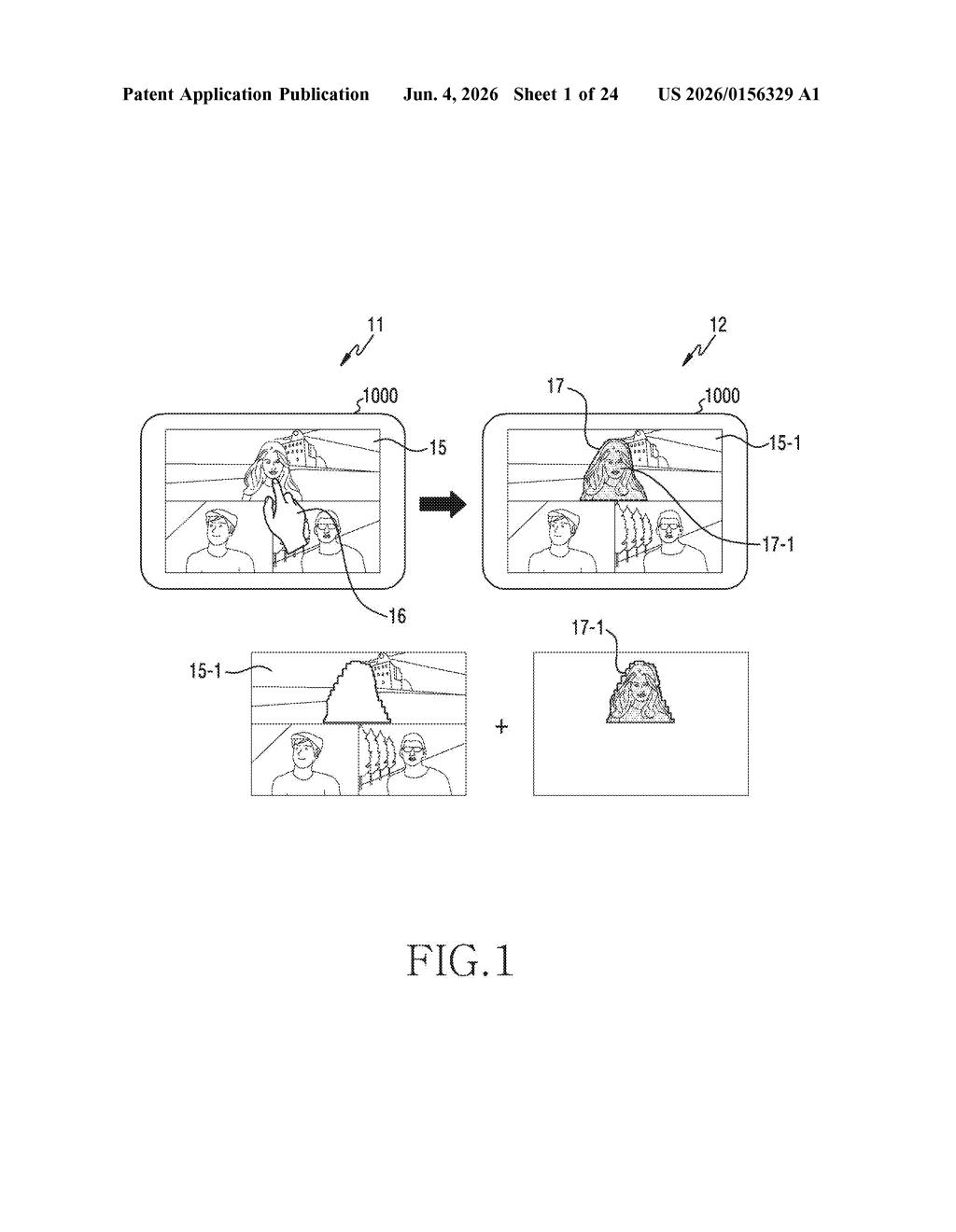 Samsung Patent: Showing 2D and 3D Content Side by Side — figure from US 2026/0156329 A1