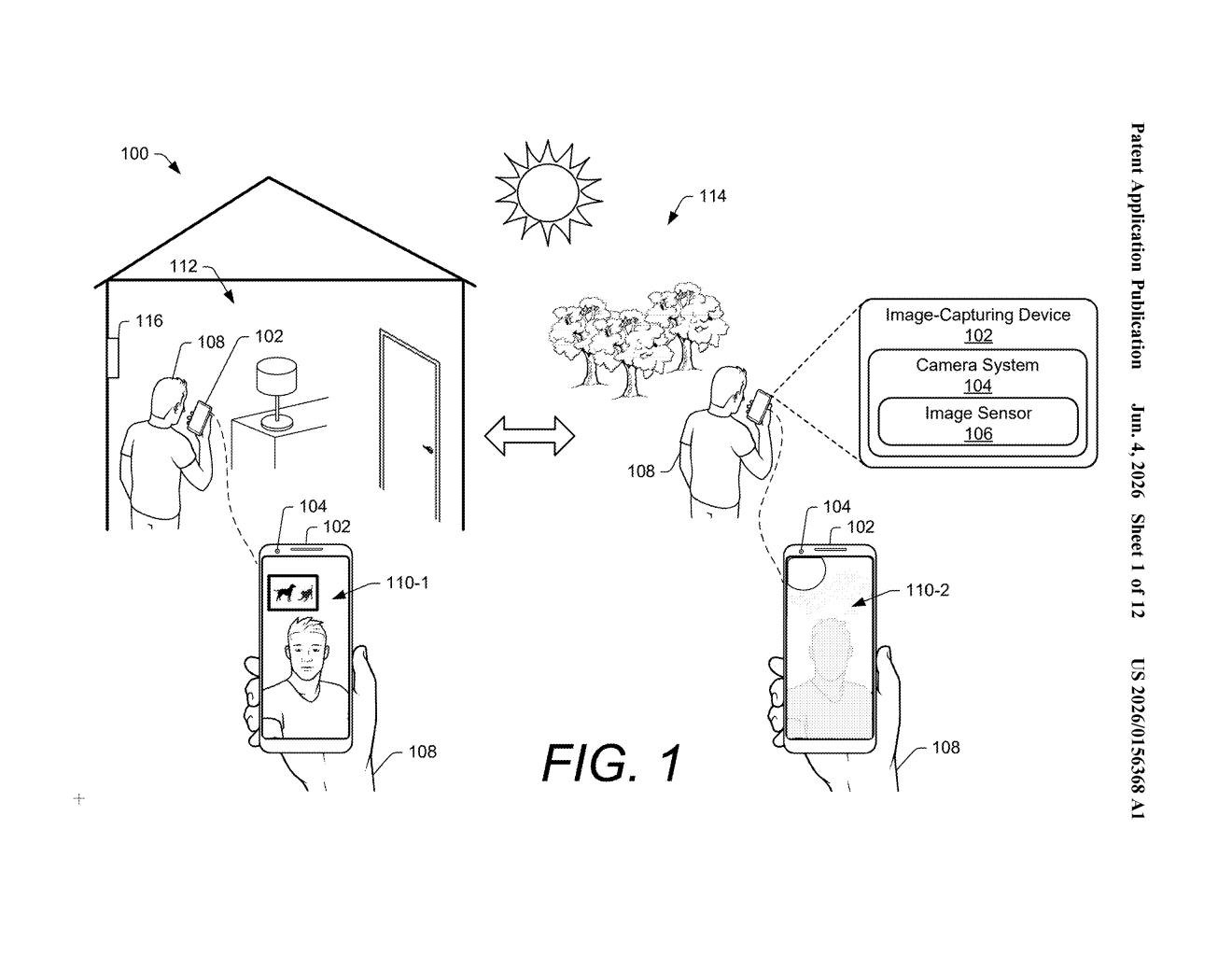 Google Patent: Object-Based HDR Image Capturing Explained — figure from US 2026/0156368 A1