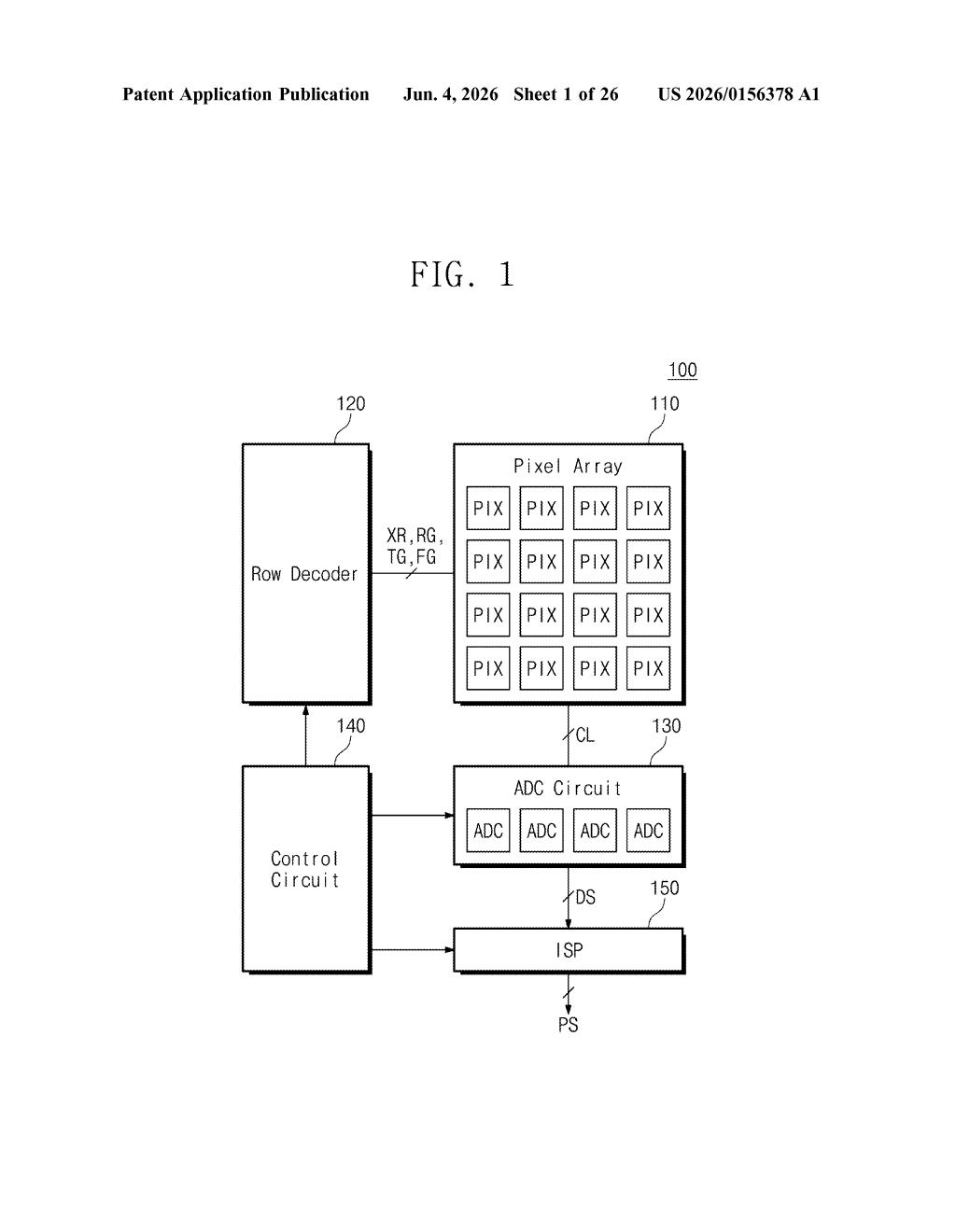 Samsung Patent: Dual-Amplification Image Sensor Explained — figure from US 2026/0156378 A1