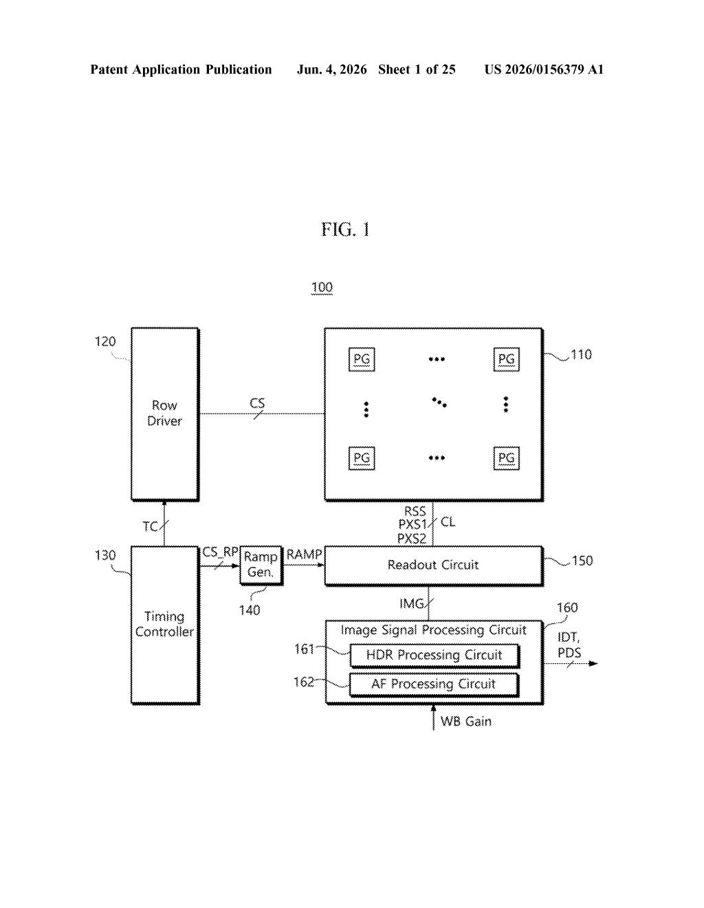Samsung Patent: Autofocus and HDR in One Image Sensor — figure from US 2026/0156379 A1