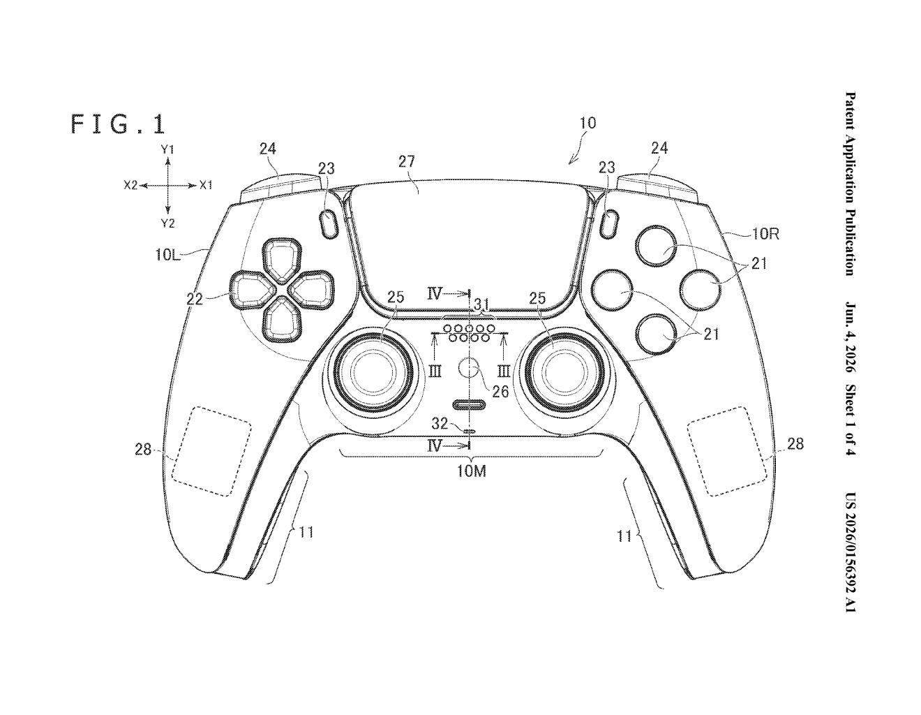 Sony Patent: Controller Speaker Mounting System Explained — figure from US 2026/0156392 A1