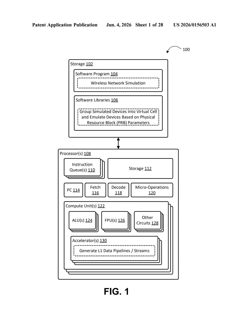 Nvidia Patent: Mobile Device Emulation for Wireless Networks — figure from US 2026/0156503 A1
