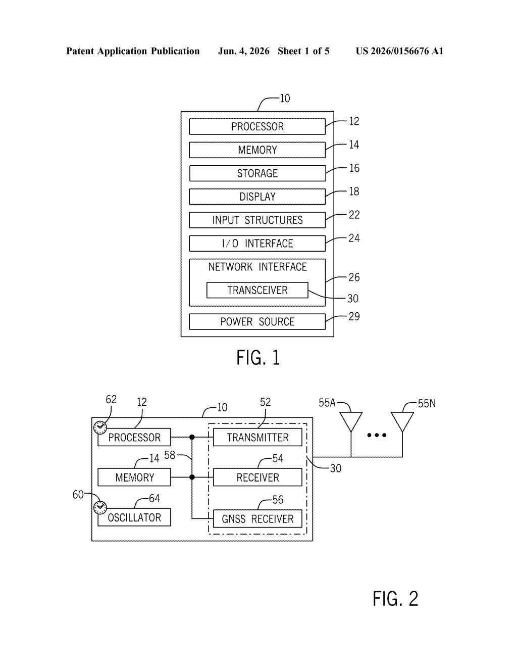 Apple Patent: GNSS and Satellite Coexistence Tech — figure from US 2026/0156676 A1