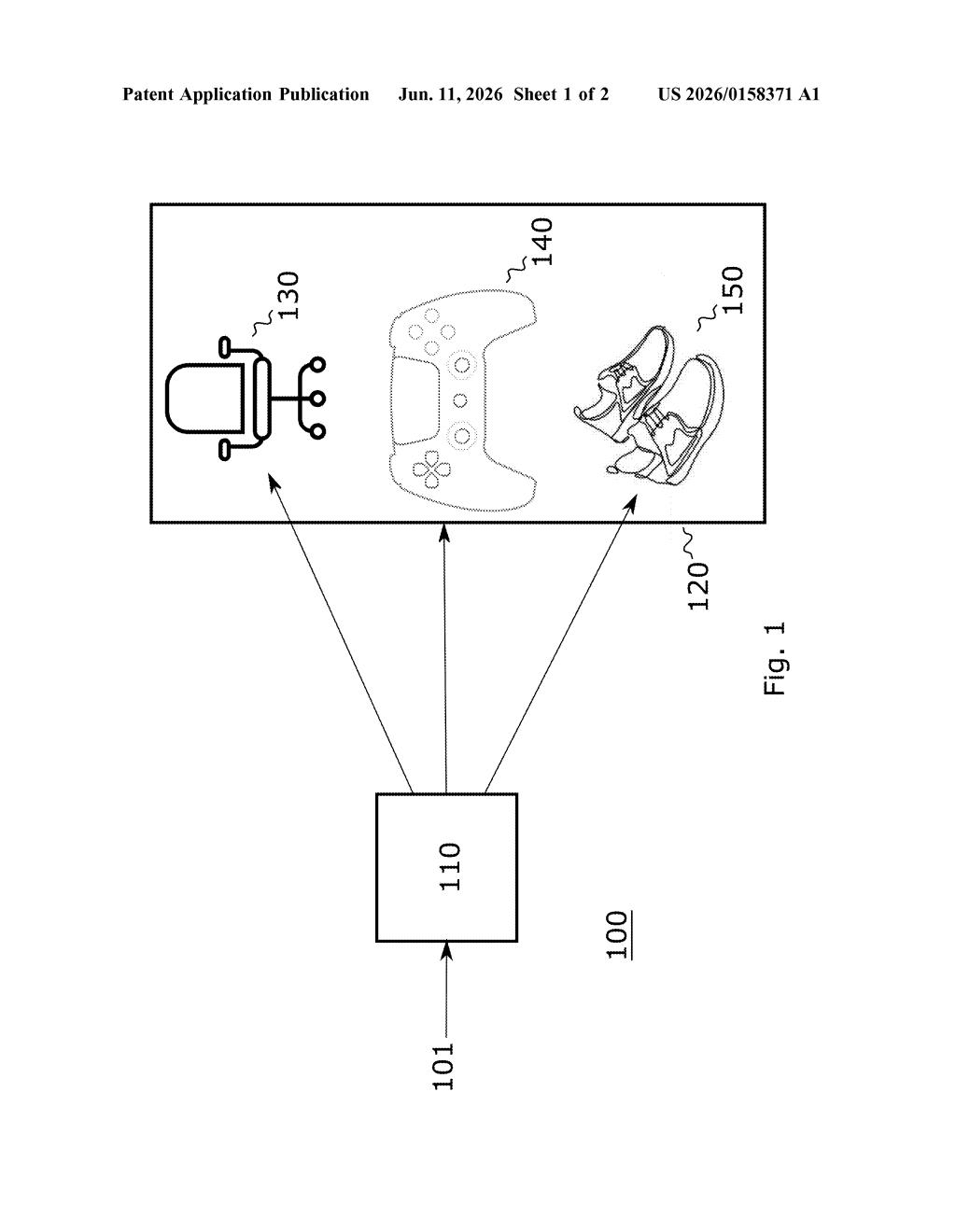 Sony Patent: Object That Makes You Feel Fake Motion — figure from US 2026/0158371 A1