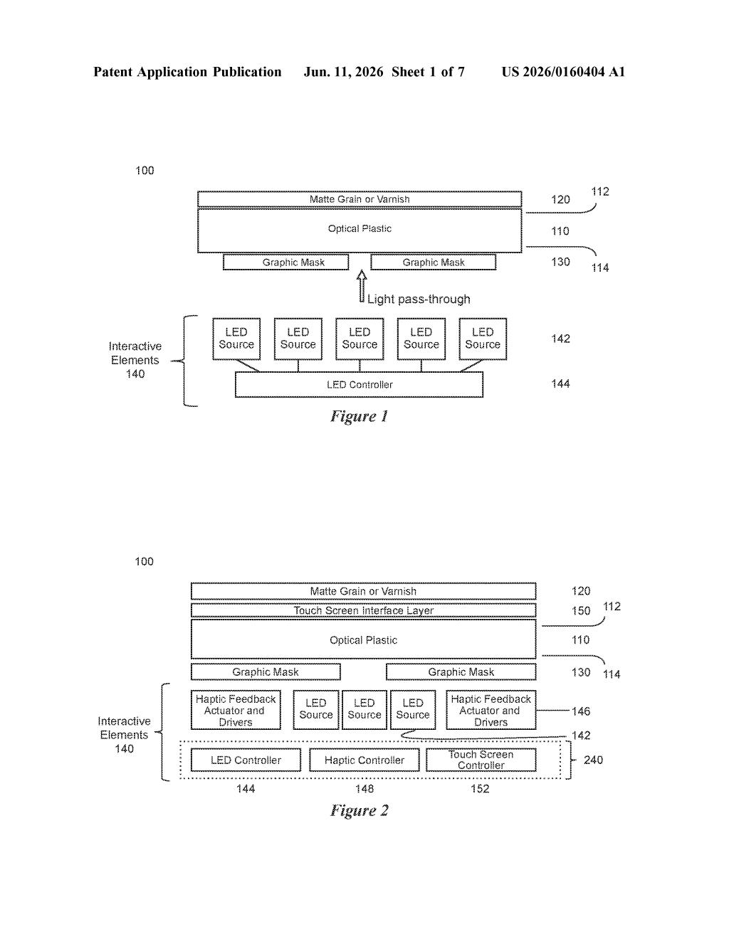 Tesla Patent: Hidden Dashboard Graphics That Light Up — figure from US 2026/0160404 A1