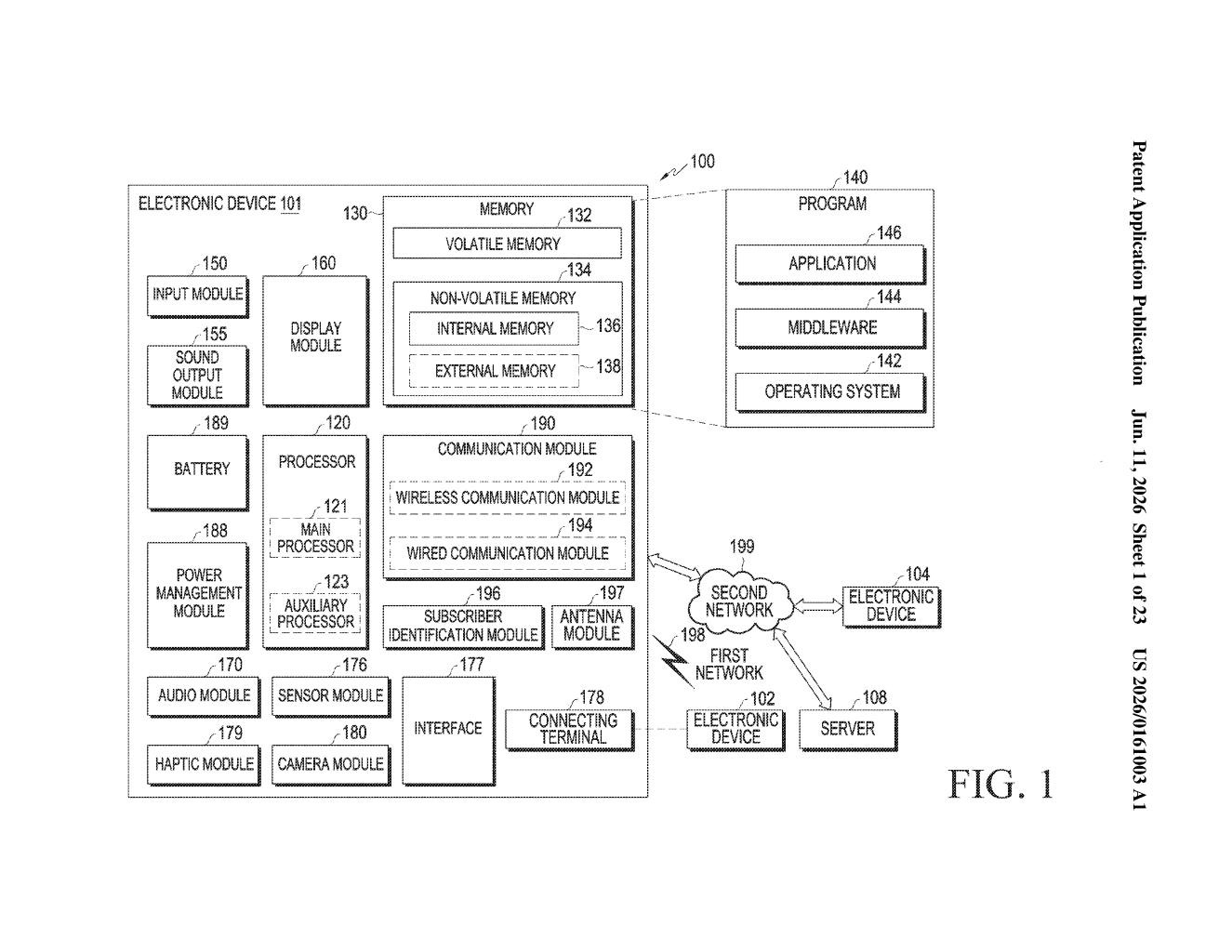 Samsung Patent: Wearable with Two Moving Displays Explained — figure from US 2026/0161003 A1
