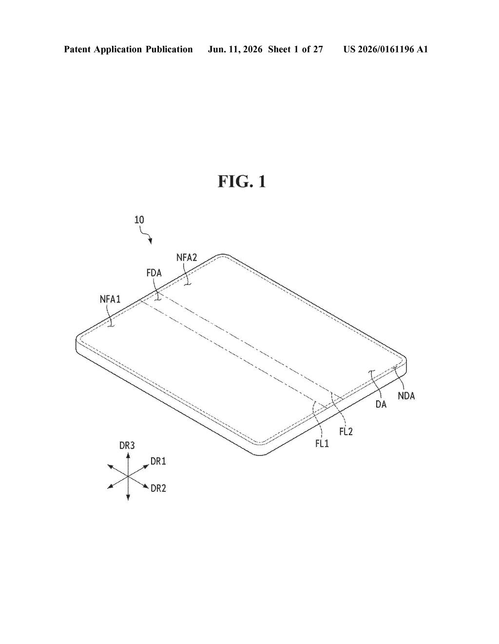 Samsung Patent: Foldable Display Crease-Reduction Layer — figure from US 2026/0161196 A1