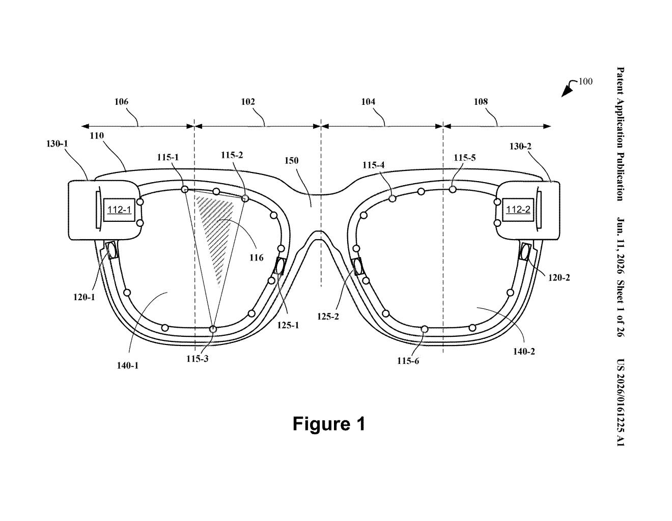Meta Patent: Polarization Eye-Tracking for AR Glasses — figure from US 2026/0161225 A1