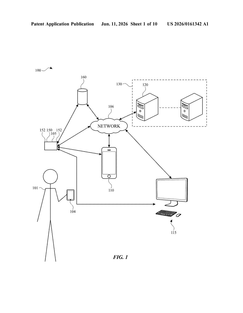 Apple Patent: Multi-Device Handoff in Apple Vision Pro XR — figure from US 2026/0161342 A1