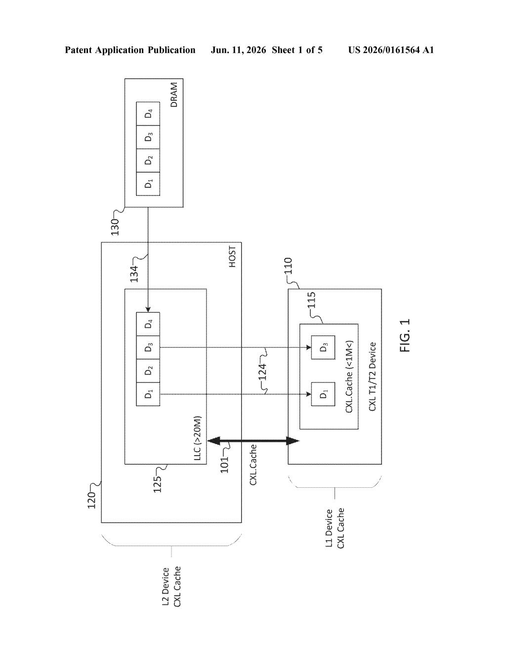 Intel Patent: Faster CXL Cache Access via Warm-Up Requests — figure from US 2026/0161564 A1