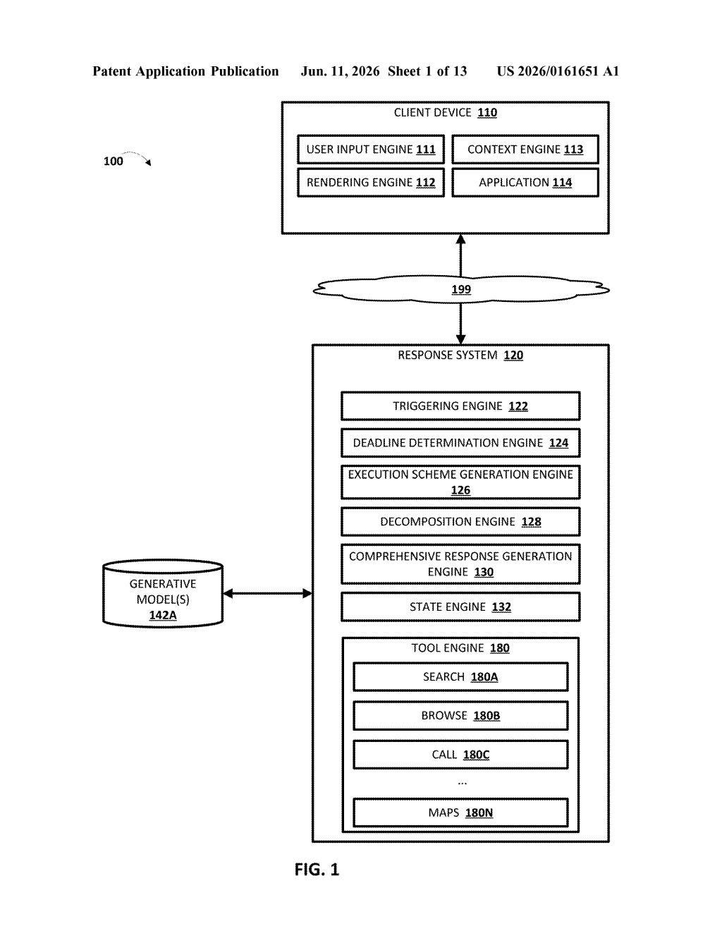 Google Patent: AI That Answers Questions on a Deadline — figure from US 2026/0161651 A1
