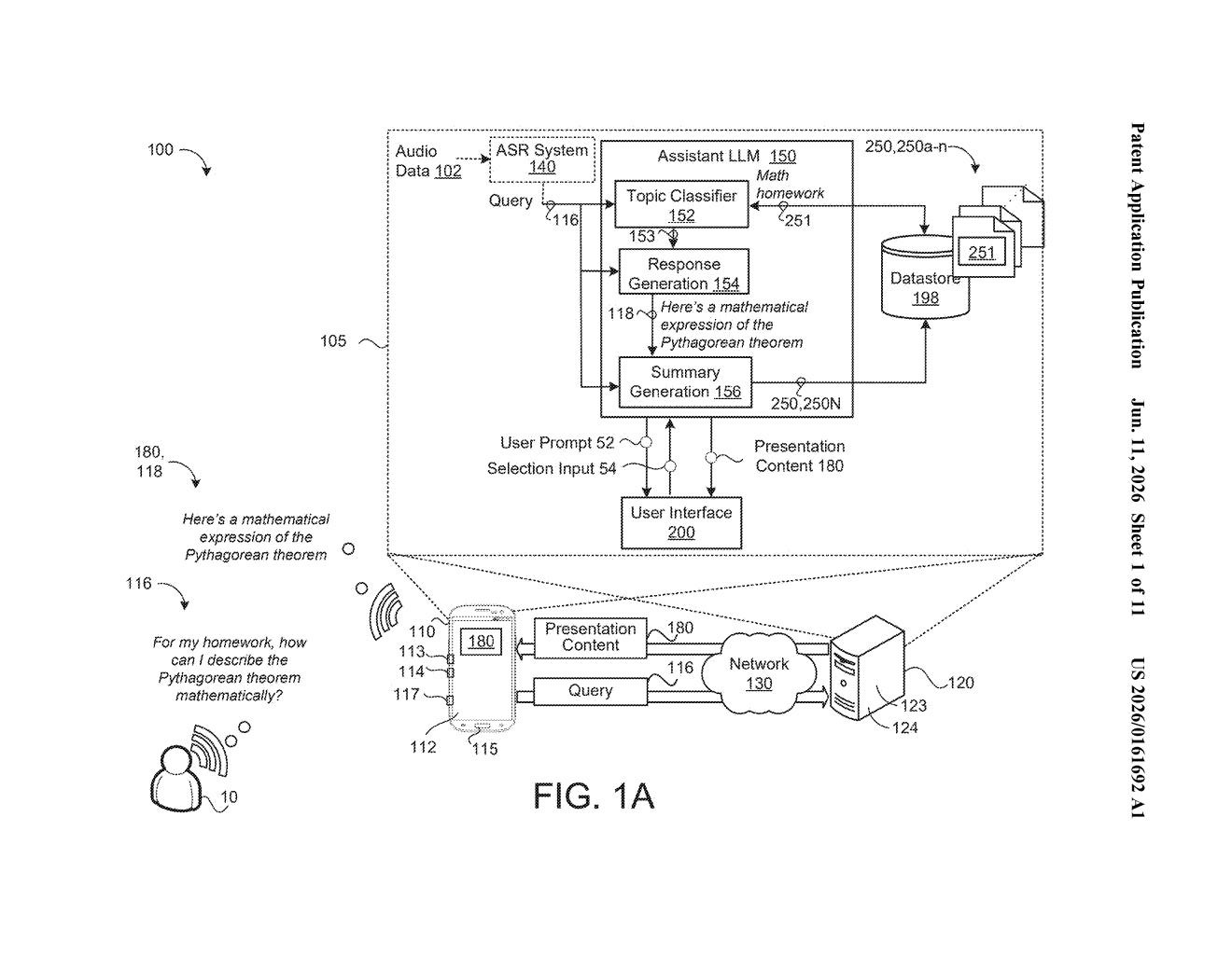 Google Patent: AI Chat Memory by Topic Explained — figure from US 2026/0161692 A1