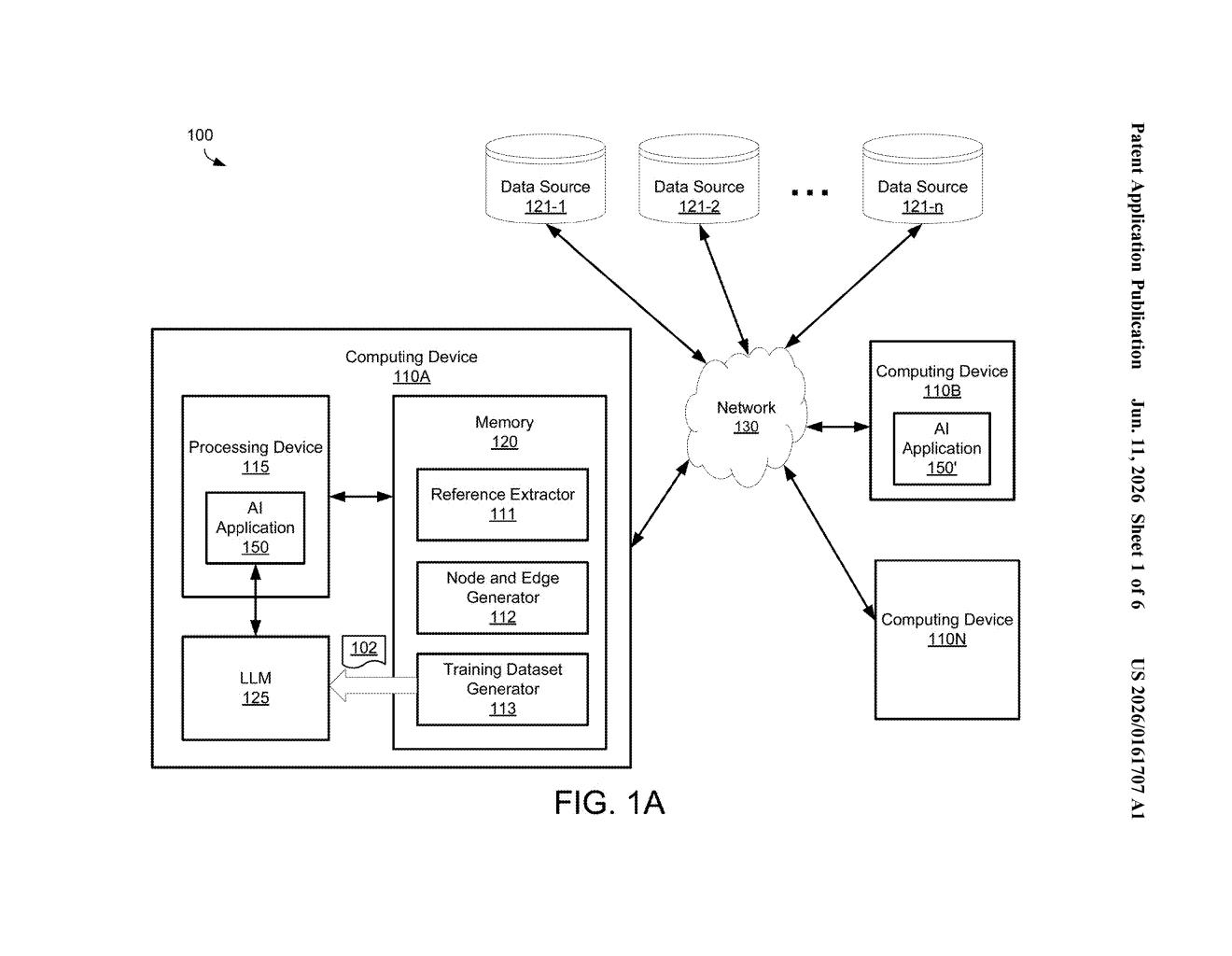 Red Hat Patent: Scoring Data Sources for LLM Training — figure from US 2026/0161707 A1