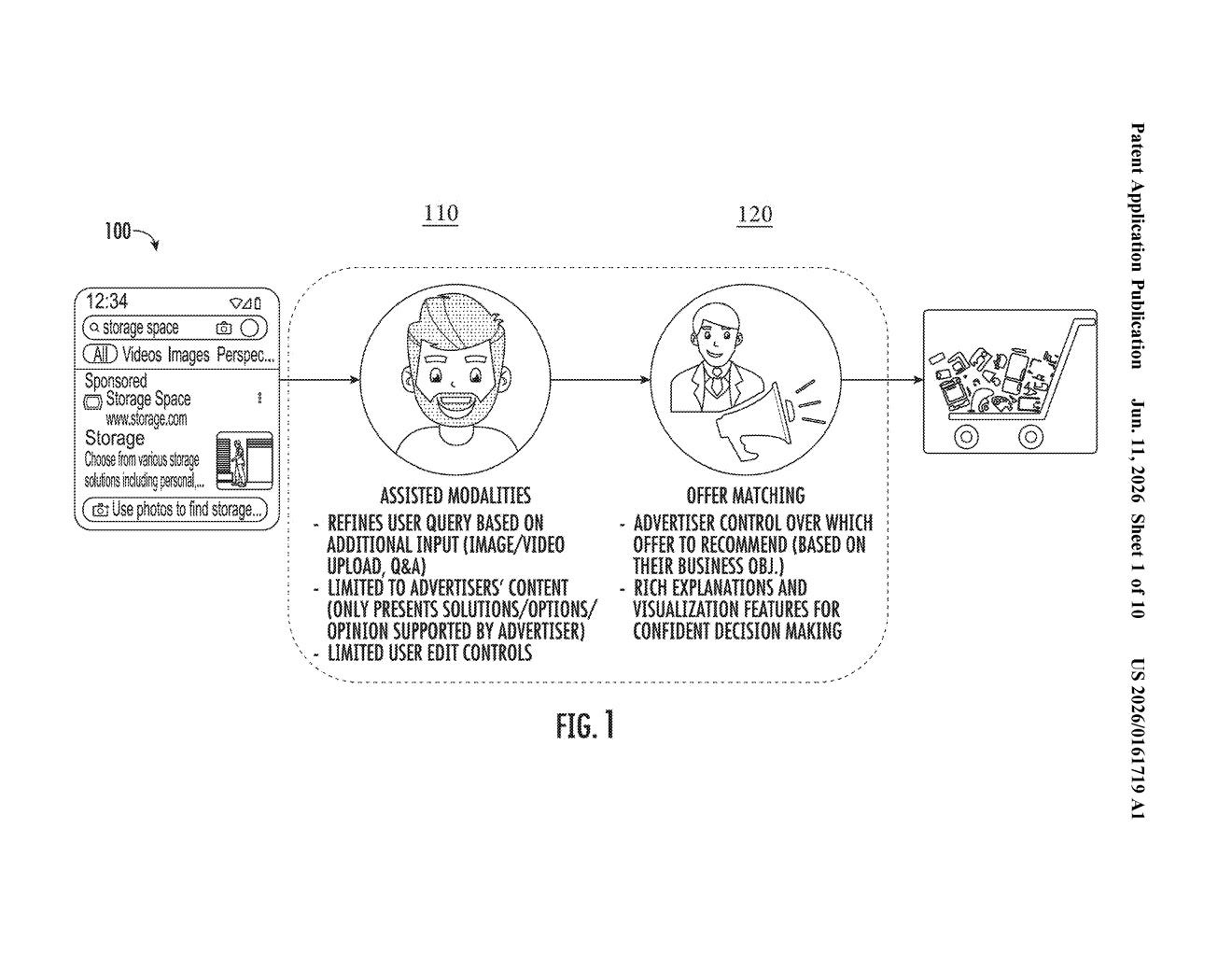 Google Patent: AI Agent That Picks the Right Input Tool — figure from US 2026/0161719 A1