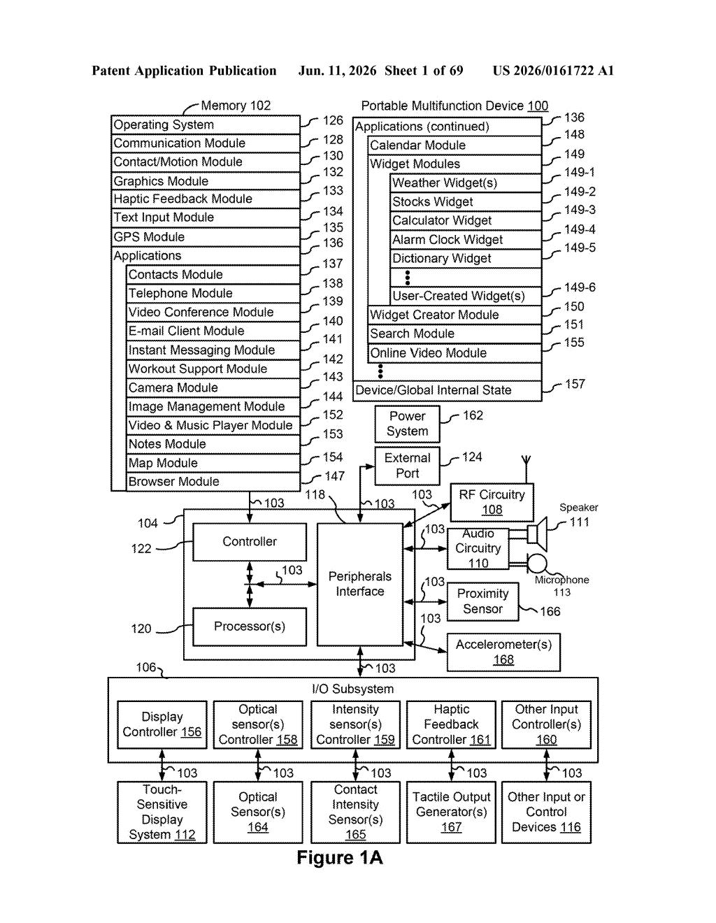 Apple Patent: Tap a Browser Tab to Search or Navigate — figure from US 2026/0161722 A1