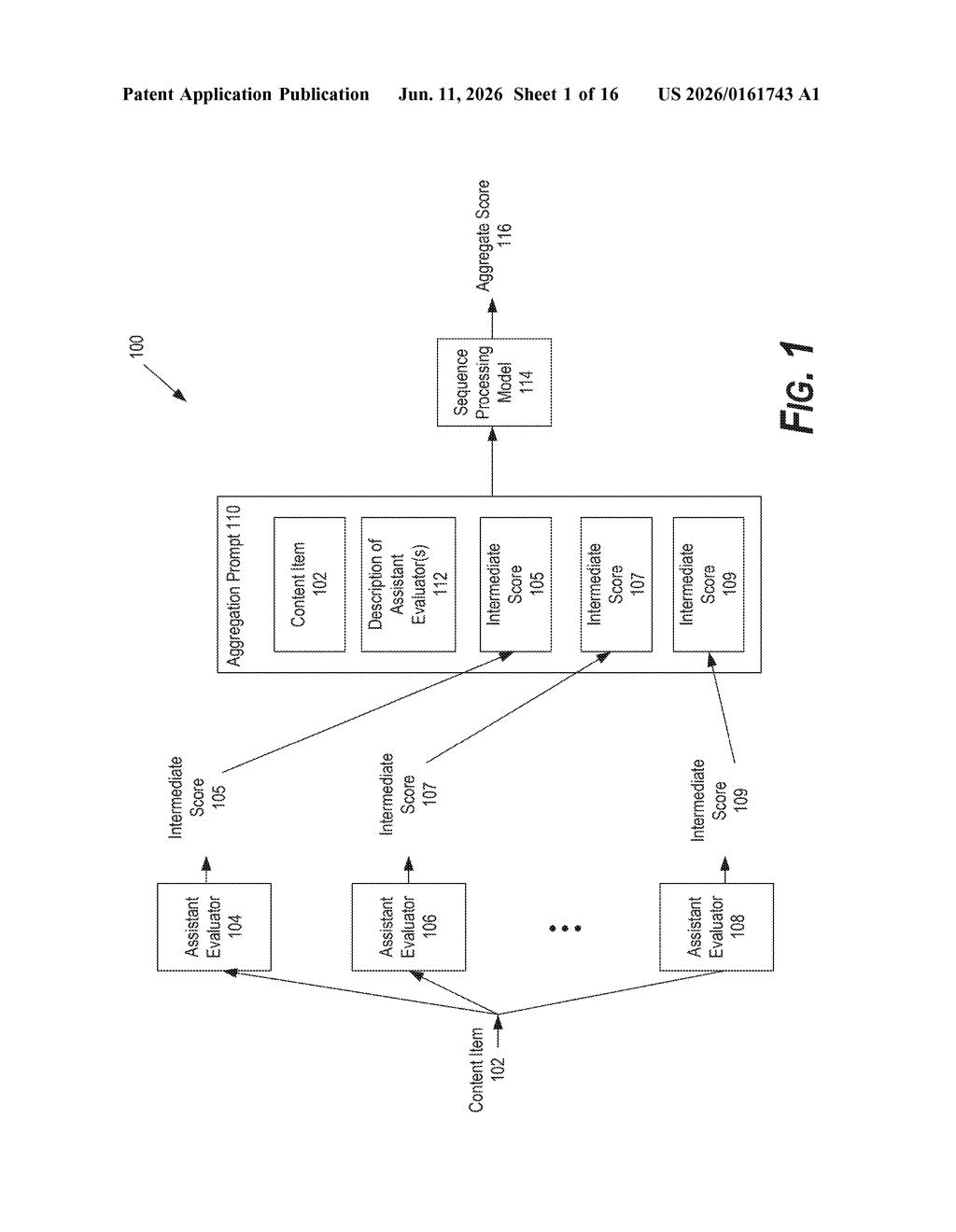 Google Patent: AI System That Grades AI Outputs — figure from US 2026/0161743 A1