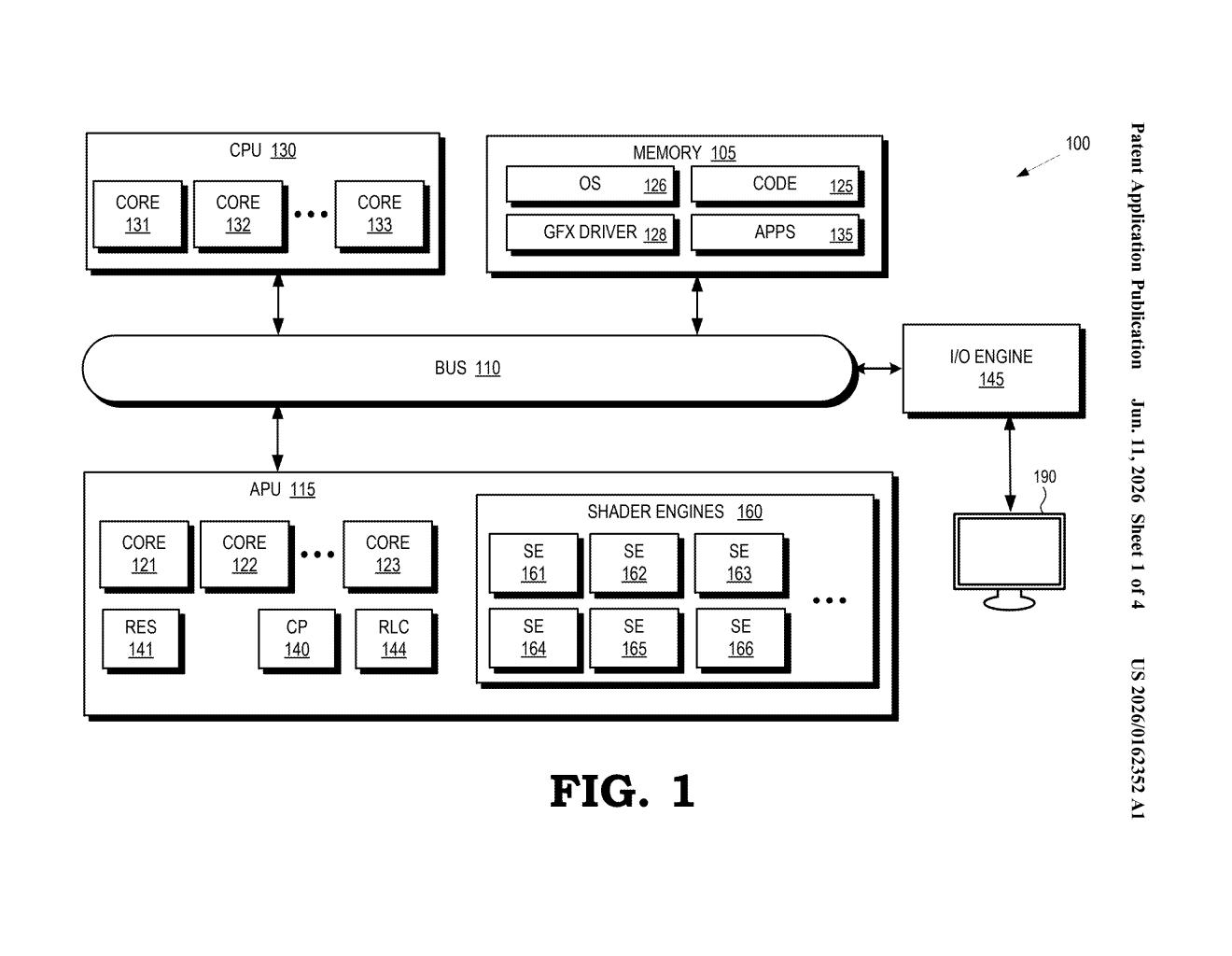 AMD Patent: Dynamic Shader Engine Power Scaling Explained — figure from US 2026/0162352 A1