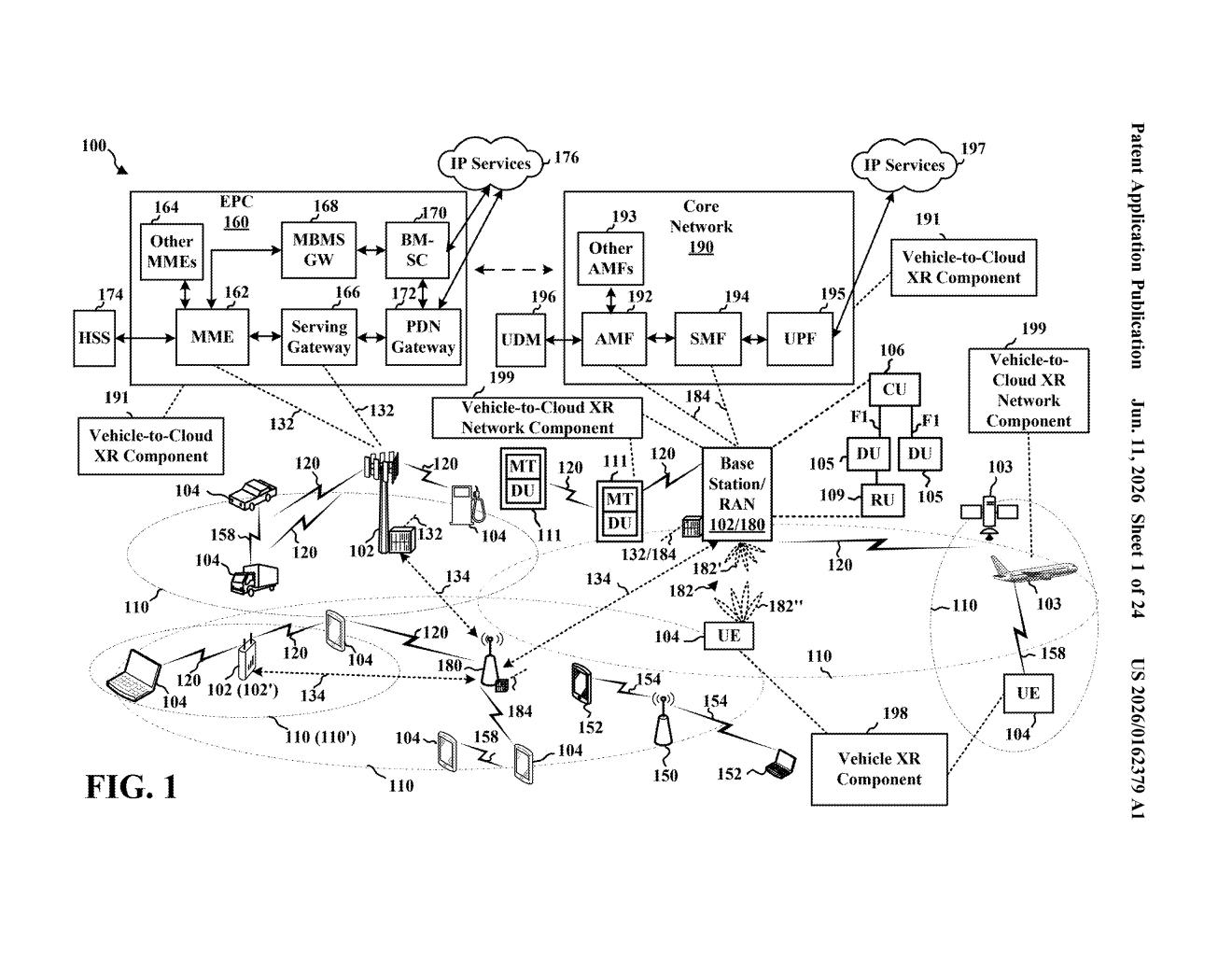 Qualcomm Patent: Cloud-Rendered XR Inside Moving Vehicles — figure from US 2026/0162379 A1