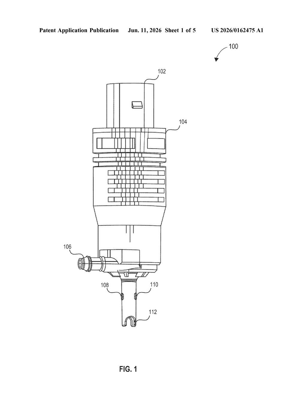 Tesla Patent: Windshield Washer Pump With Built-In Sensor — figure from US 2026/0162475 A1