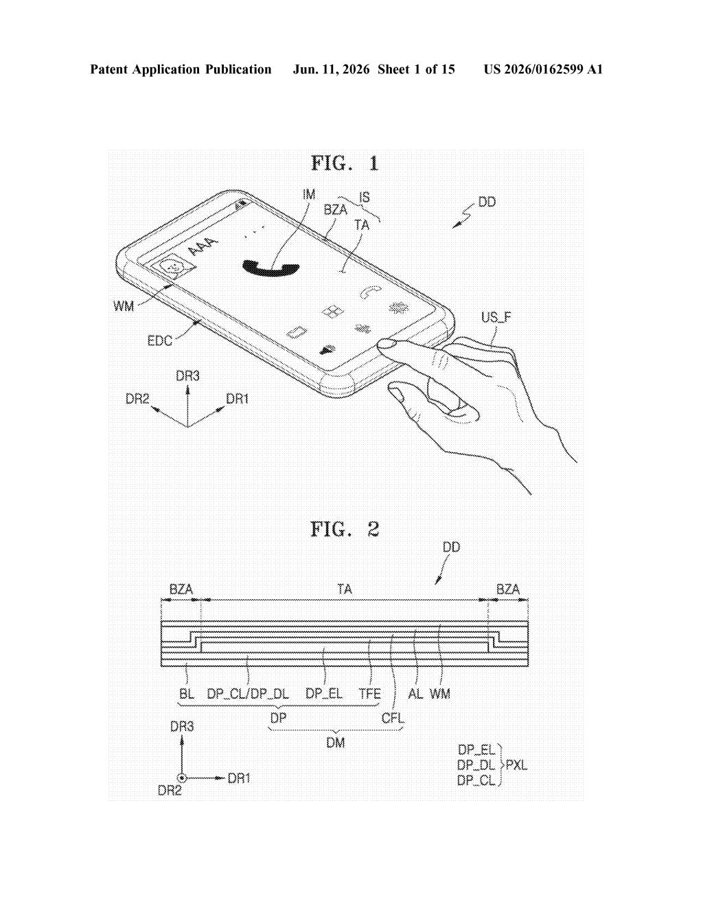 Samsung Patent: Display That Sees Through Its Own Screen — figure from US 2026/0162599 A1