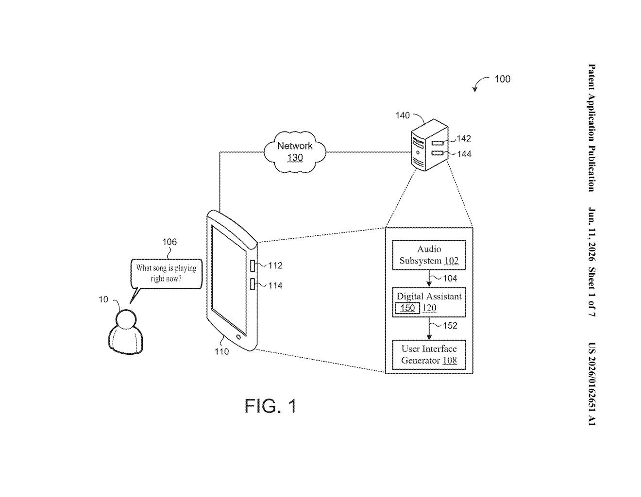 Google Patent: Connecting Speech Recognition to LLMs — figure from US 2026/0162651 A1