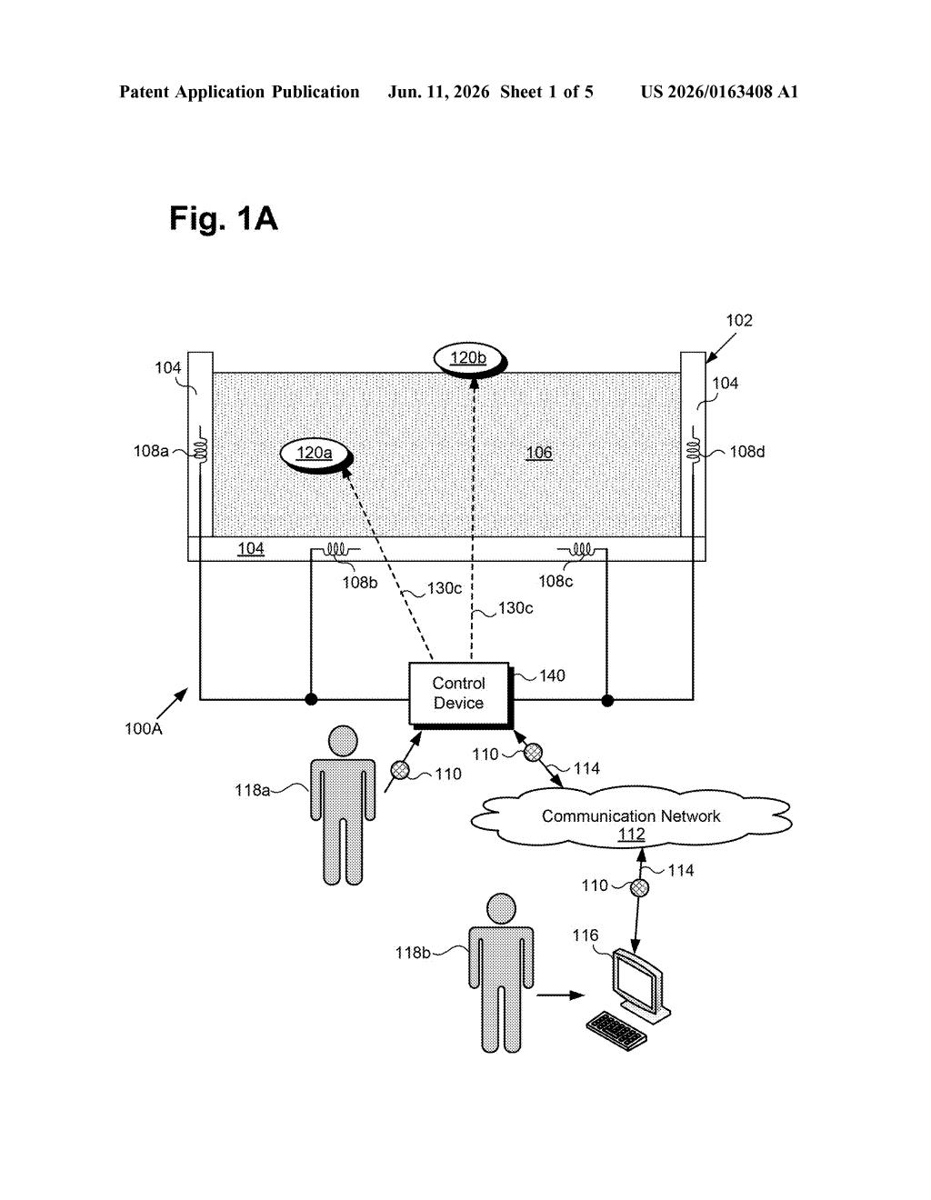 Disney Patent: Wireless Power for Objects in Water — figure from US 2026/0163408 A1
