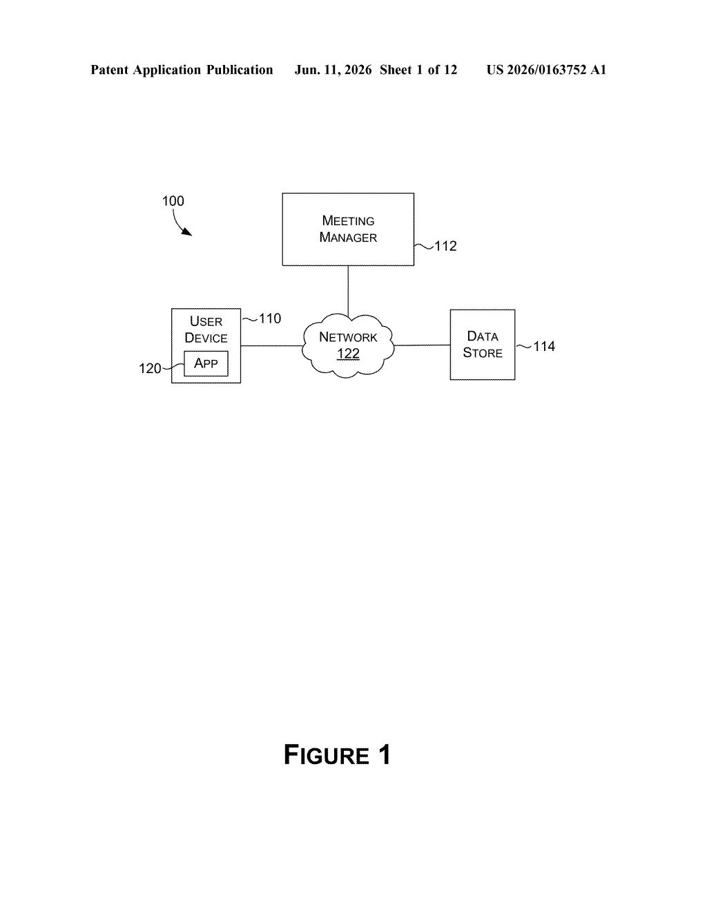 Nvidia Patent: AI Assistant for Live Meeting Insights — figure from US 2026/0163752 A1