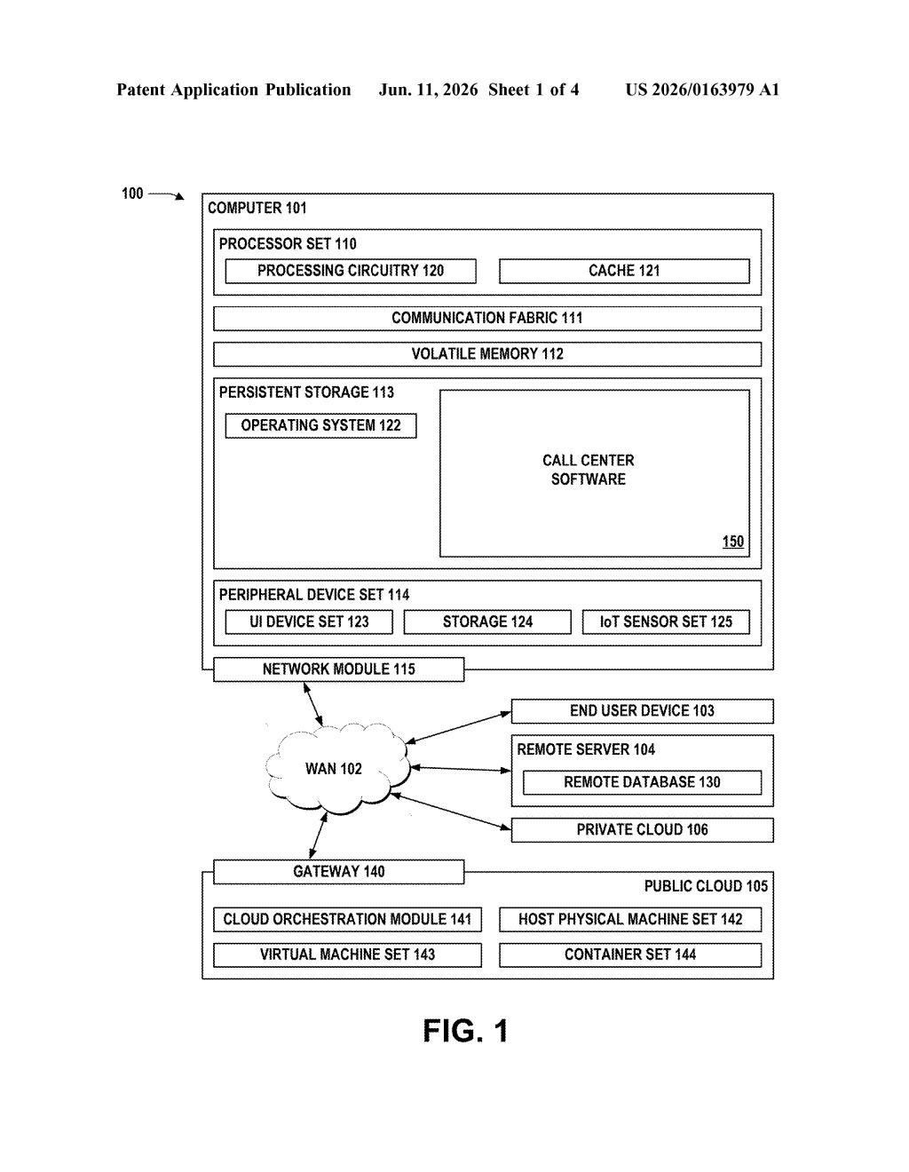 IBM Patent: AI Detects Dropped Calls in Contact Centers — figure from US 2026/0163979 A1