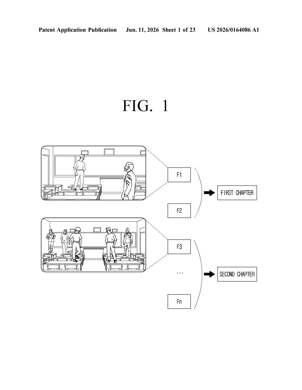Samsung Patent: AI-Powered Video Chapter Generation — figure from US 2026/0164086 A1