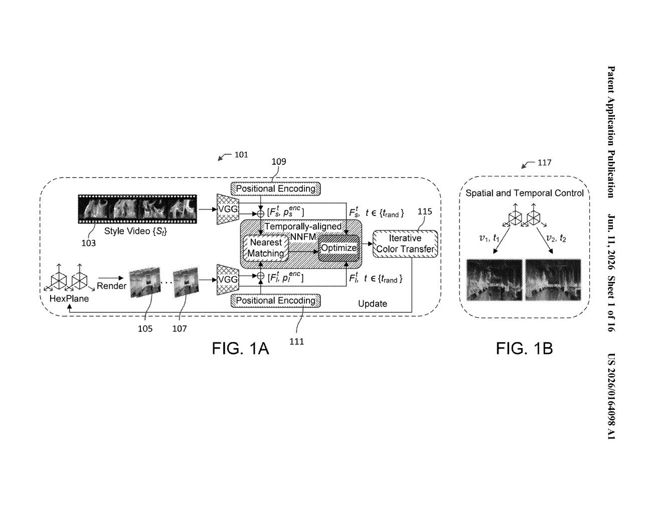 Meta Patent: Transferring Video Motion Styles to 3D Scenes — figure from US 2026/0164098 A1