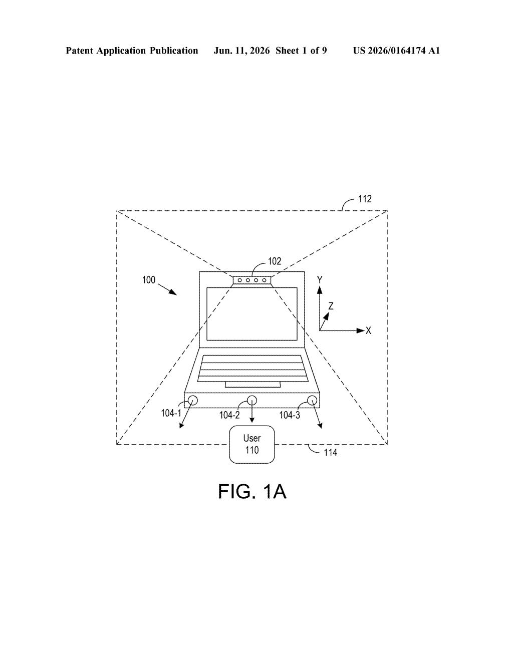 AMD Patent: Ultrasound-Assisted Spatial Audio Explained — figure from US 2026/0164174 A1
