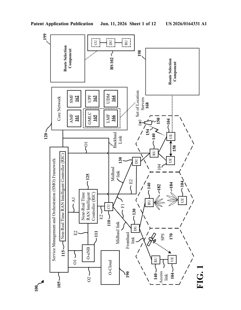 Qualcomm Patent: Fixed Route Cell Selection for Mobile Devices — figure from US 2026/0164331 A1
