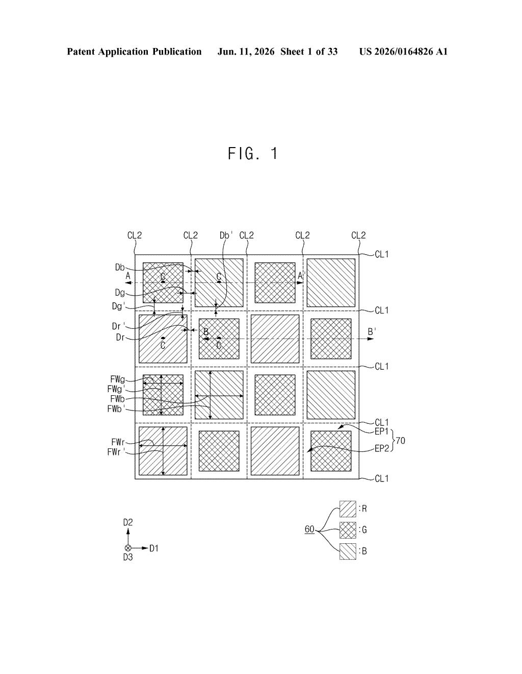Samsung Image Sensor Patent: Asymmetric Color Filters Explained — figure from US 2026/0164826 A1