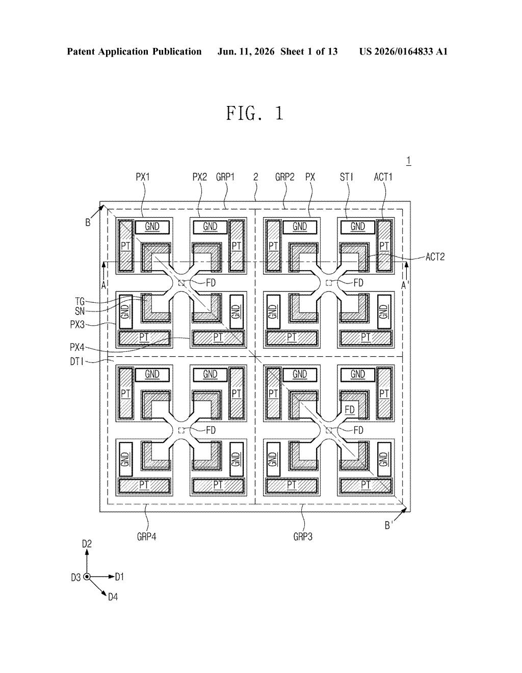 Samsung Image Sensor Patent: Gate Electrode Protection — figure from US 2026/0164833 A1