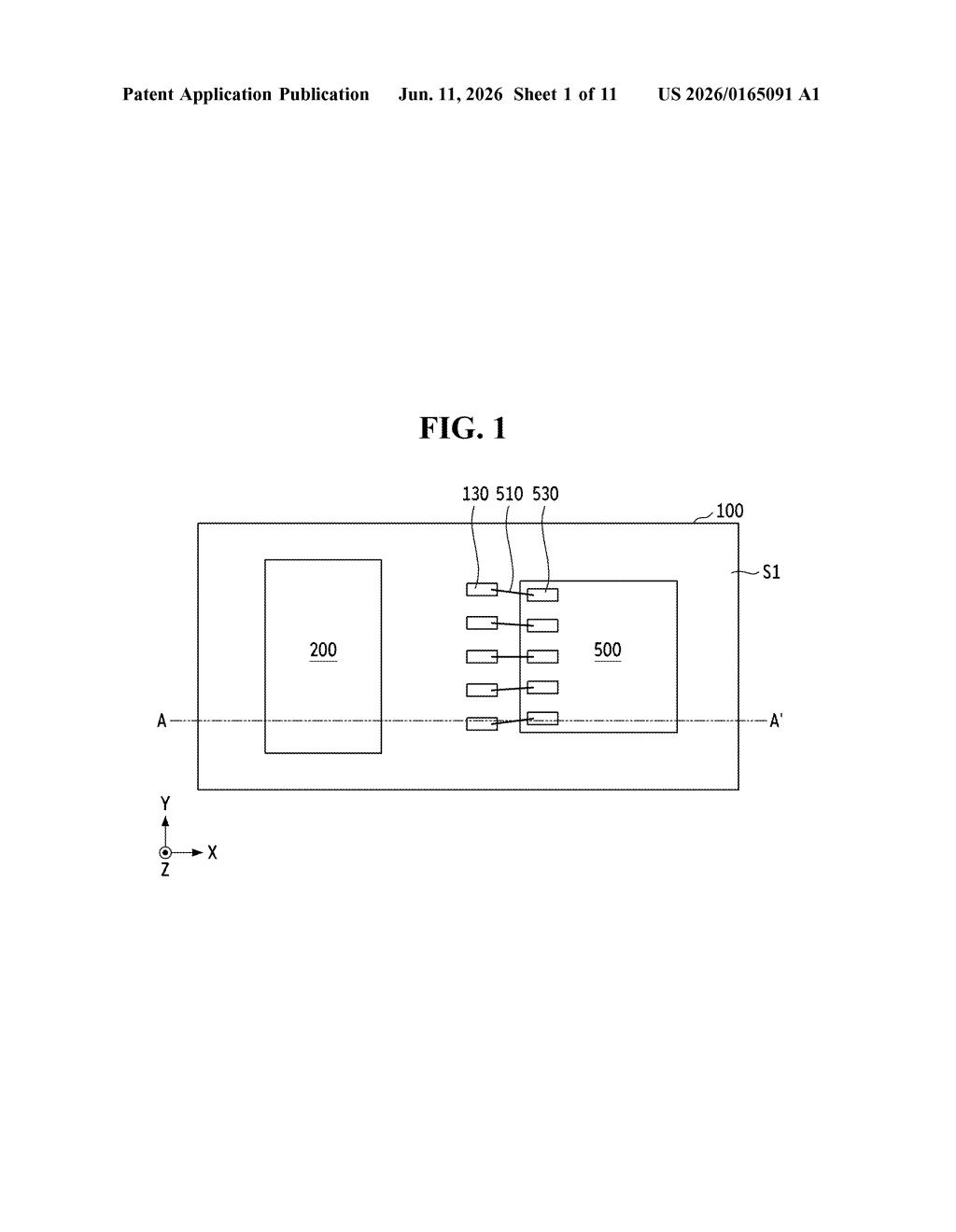 Samsung Patent: Semiconductor Package Testing Design — figure from US 2026/0165091 A1