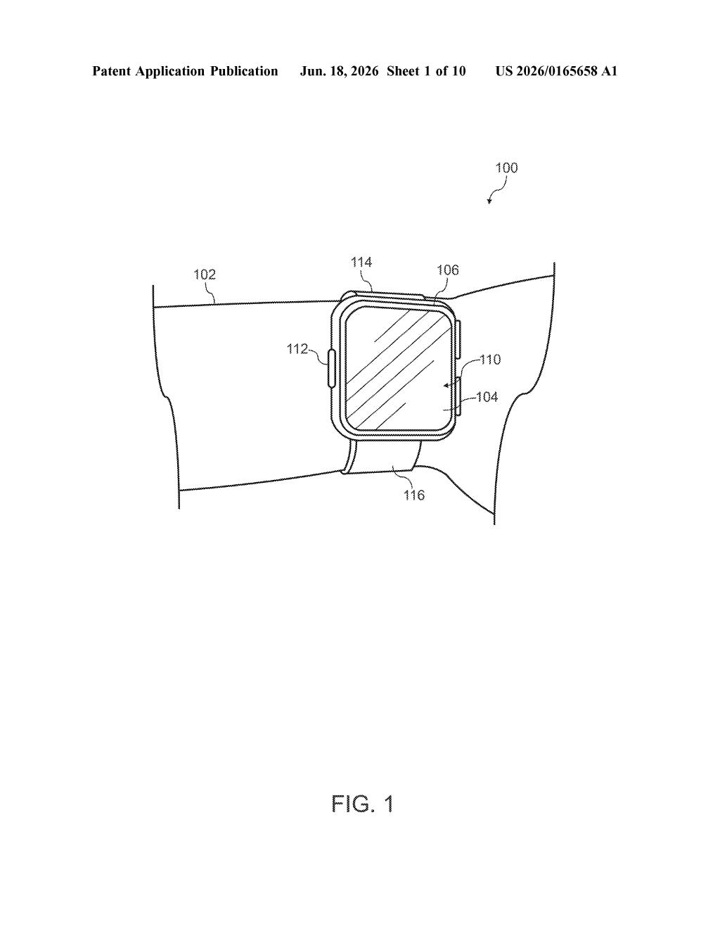 Google Patent: Motion-Aware Health Sensors for Wearables — figure from US 2026/0165658 A1