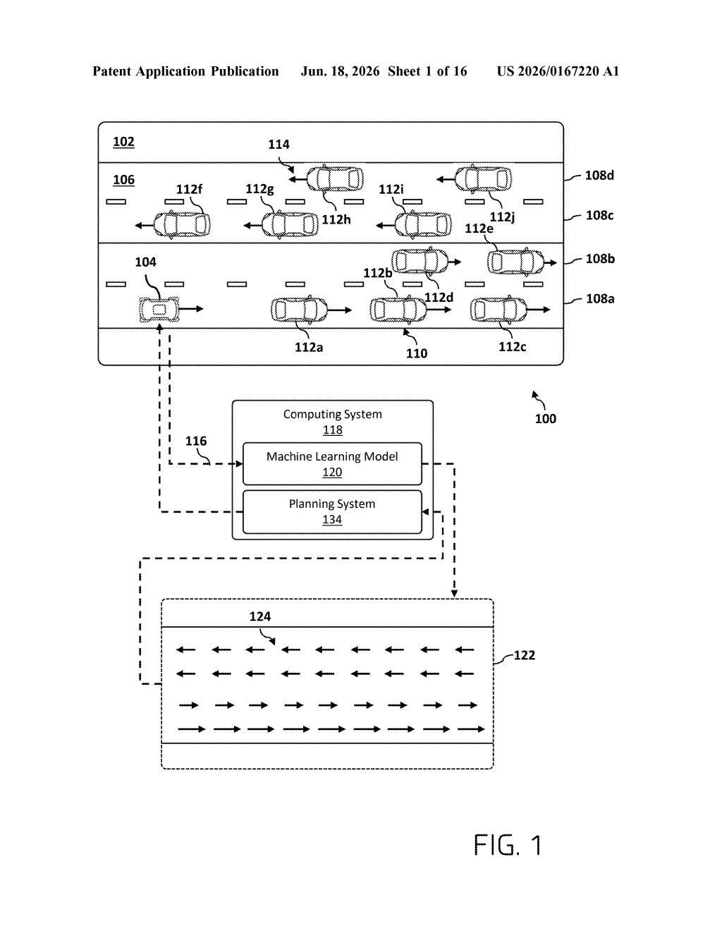 Zoox Patent: Traffic Flow Vector Fields for Self-Driving Cars — figure from US 2026/0167220 A1