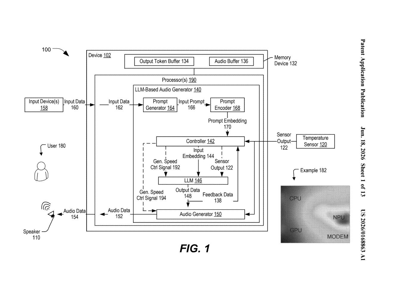 Qualcomm Patent: Throttling AI Chatbots Based on Device Heat — figure from US 2026/0168863 A1