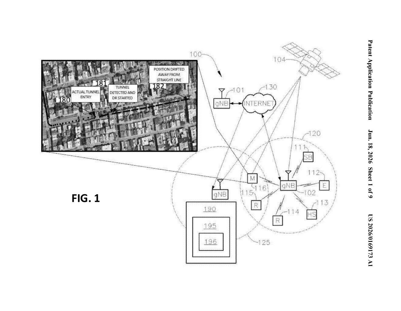 Samsung Patent: AI Tunnel Detection for GPS Navigation — figure from US 2026/0169173 A1