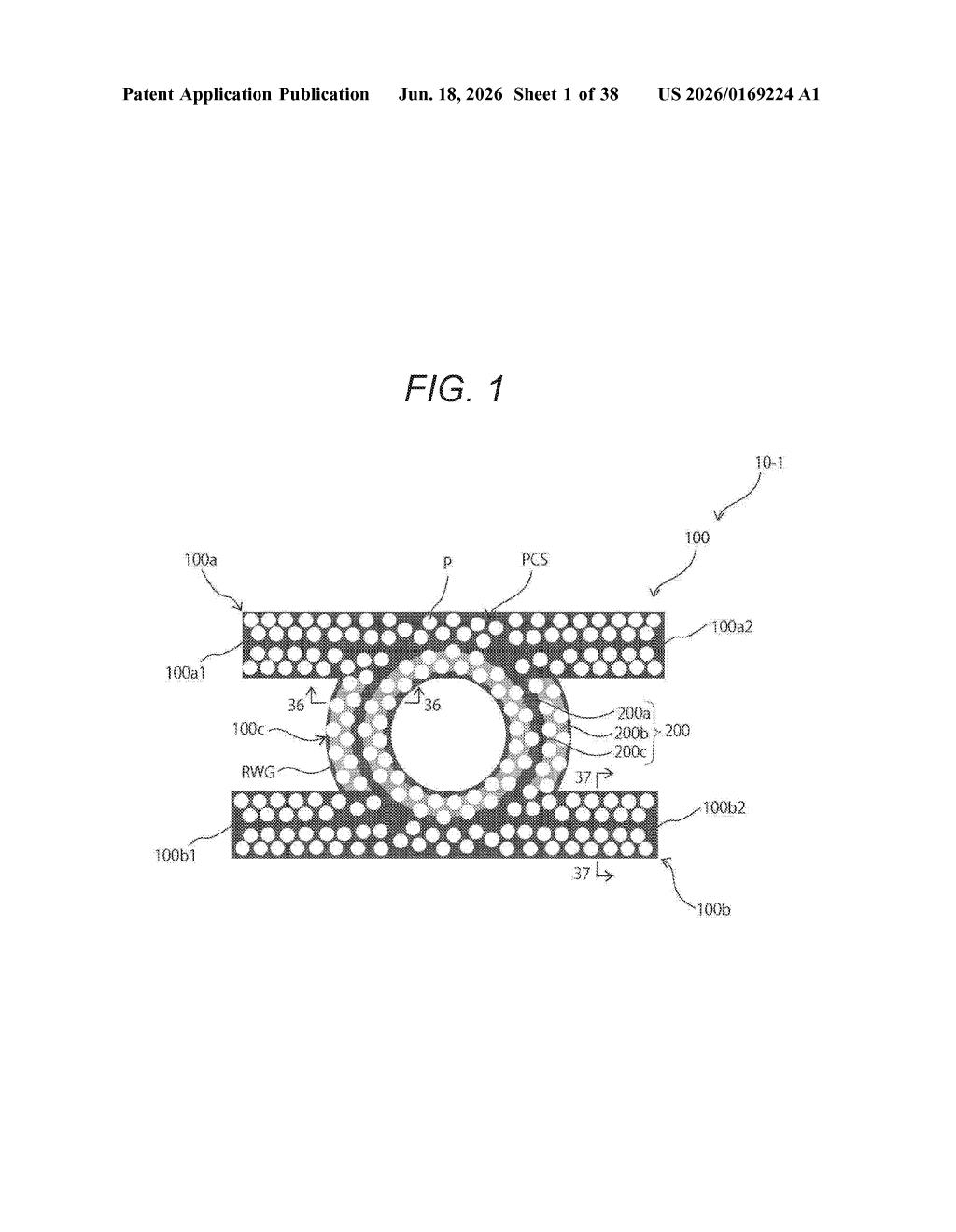 Sony Patent: Ring Resonator with Photonic Crystal Structure — figure from US 2026/0169224 A1