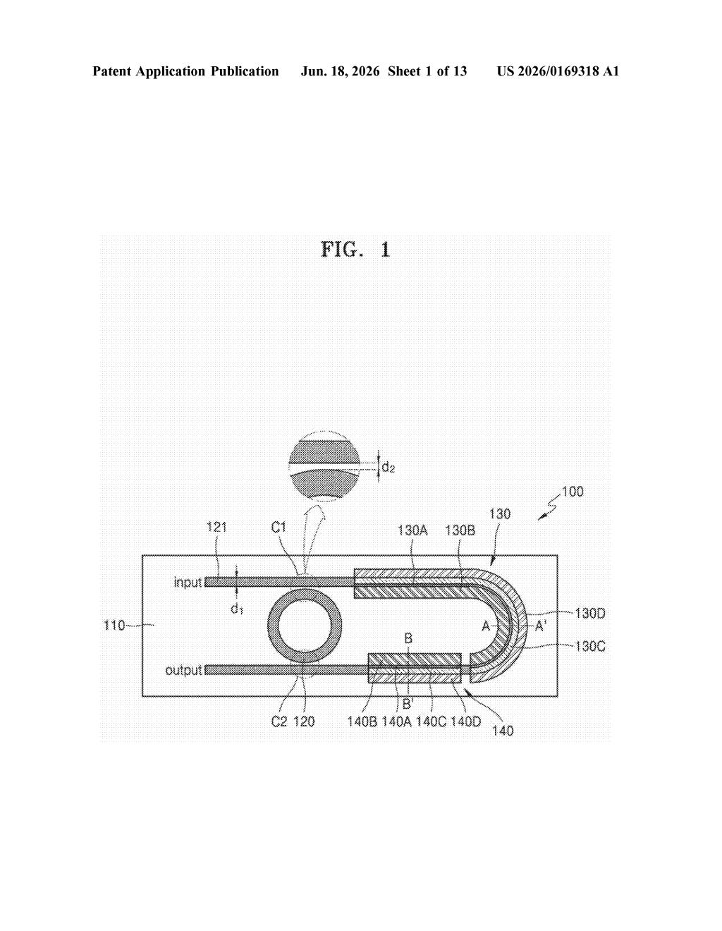 Samsung Patent: Ring-and-U Optical Modulator Design — figure from US 2026/0169318 A1