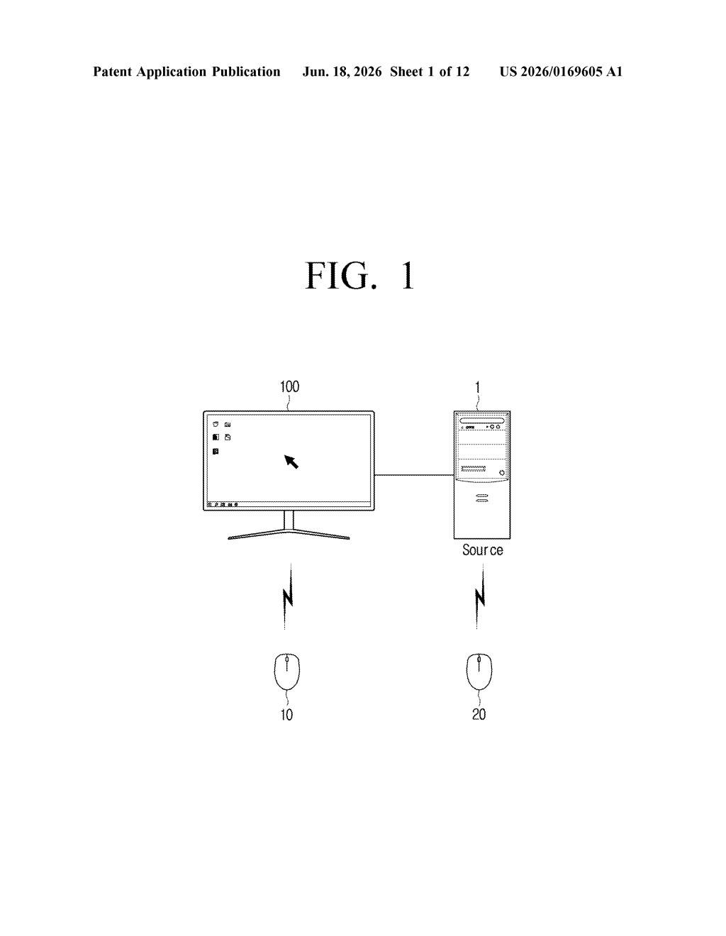 Samsung Patent: Virtual Cursor on External Displays Explained — figure from US 2026/0169605 A1