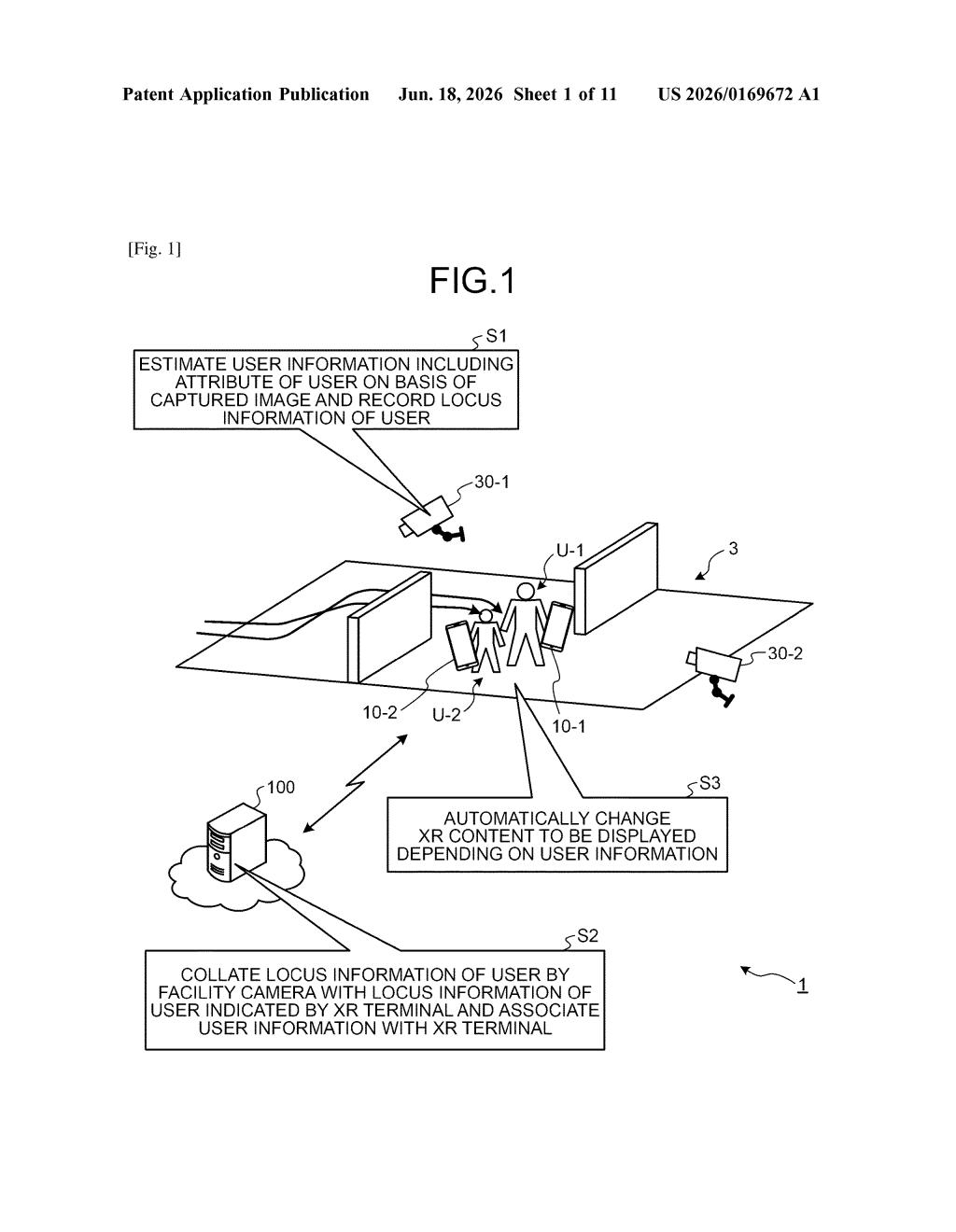 Sony Patent: AR Headset That Adapts to Who's Wearing It — figure from US 2026/0169672 A1