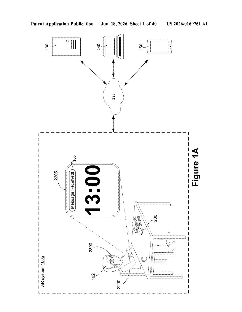 Meta Patent: Handheld Device Offloads AR Headset Graphics — figure from US 2026/0169761 A1