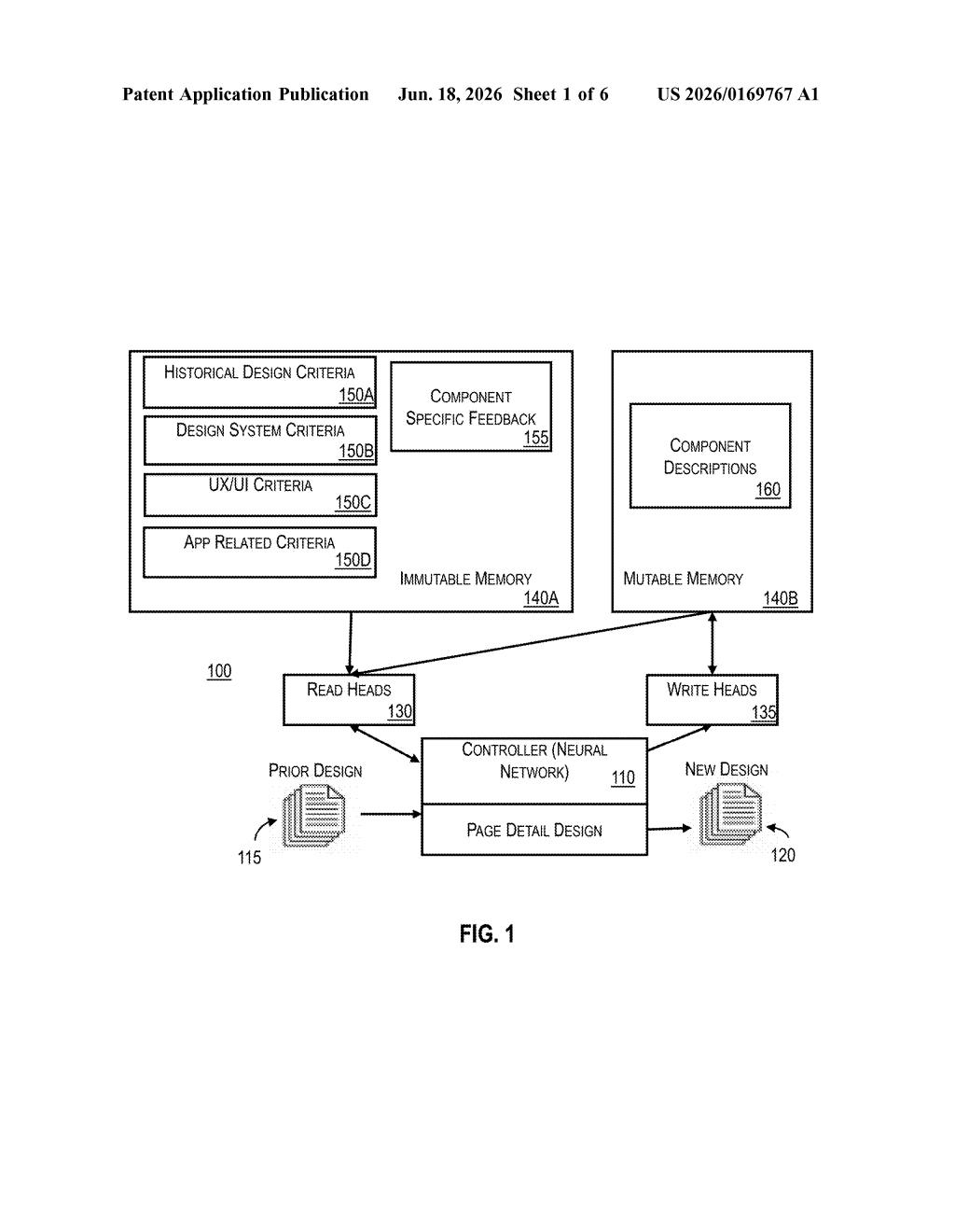 IBM Patent: AI System That Designs App Interfaces — figure from US 2026/0169767 A1
