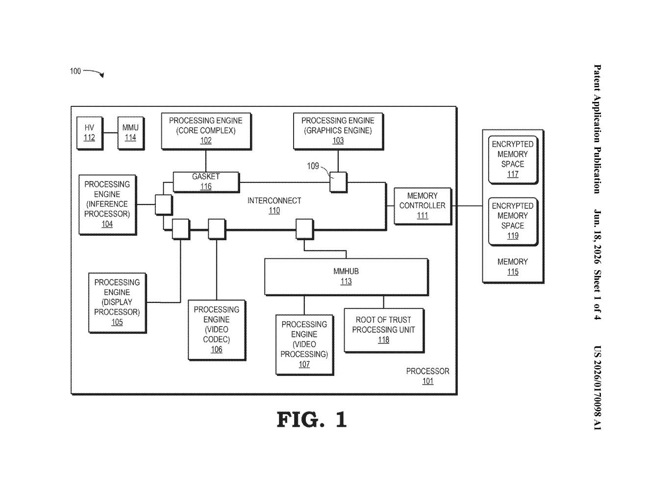 ATI Technologies Patent: GPU Hardware DRM Security — figure from US 2026/0170098 A1