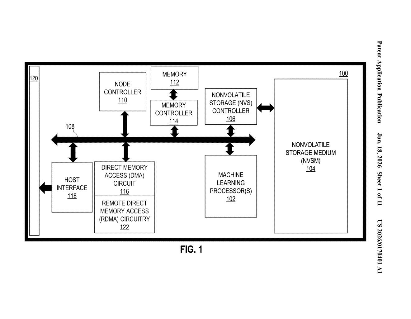 IBM Patent: AI Processors Built Into Storage Drives — figure from US 2026/0170401 A1