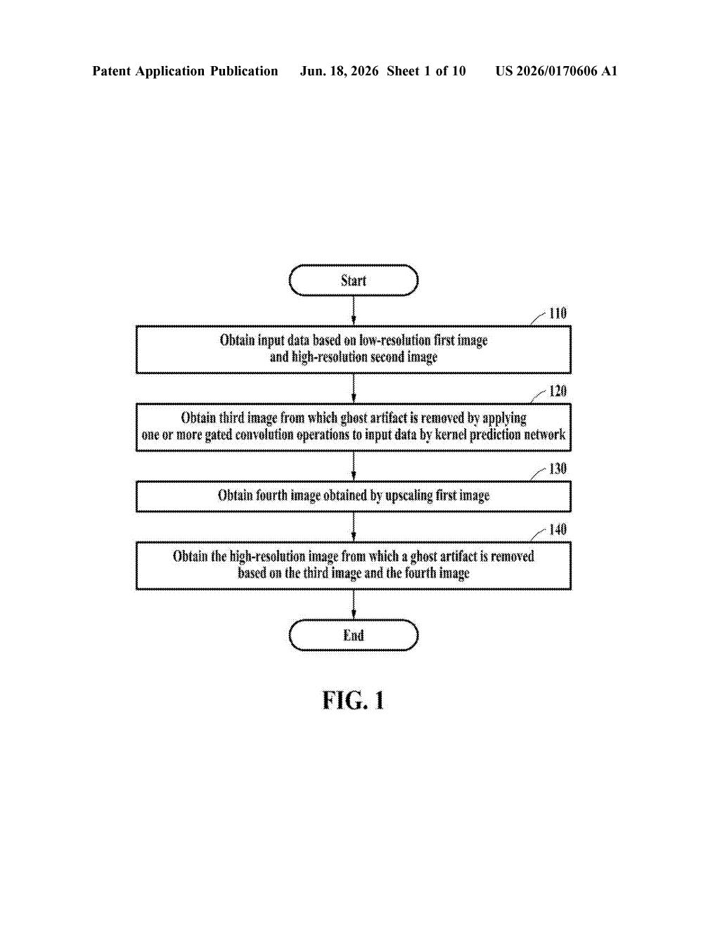 Samsung Patent: AI Ghost Artifact Removal in Image Upscaling — figure from US 2026/0170606 A1