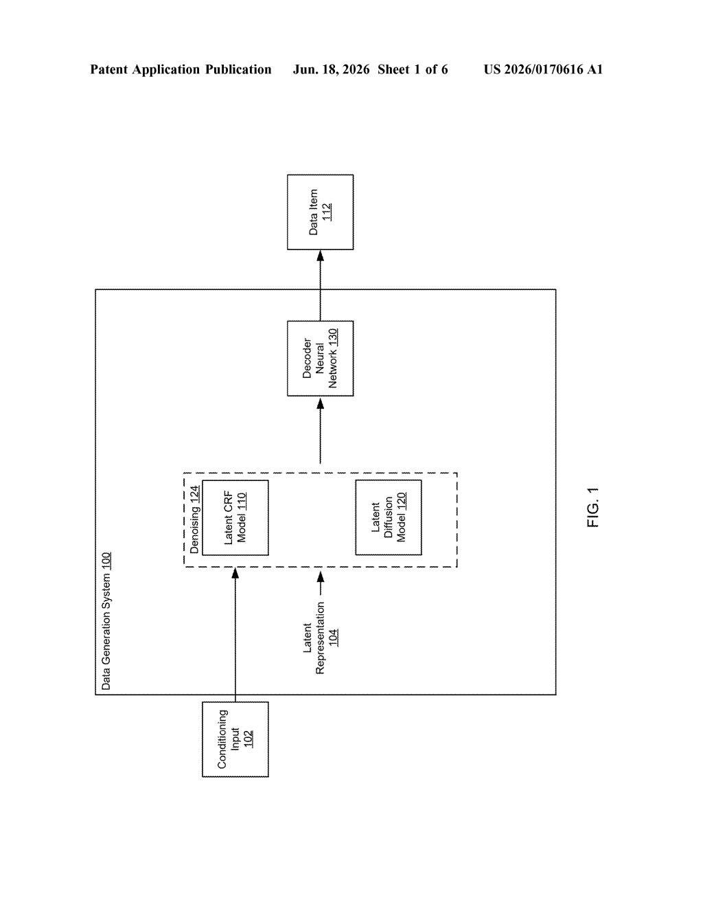 Google Patent: Conditional Random Fields for AI Image Generation — figure from US 2026/0170616 A1